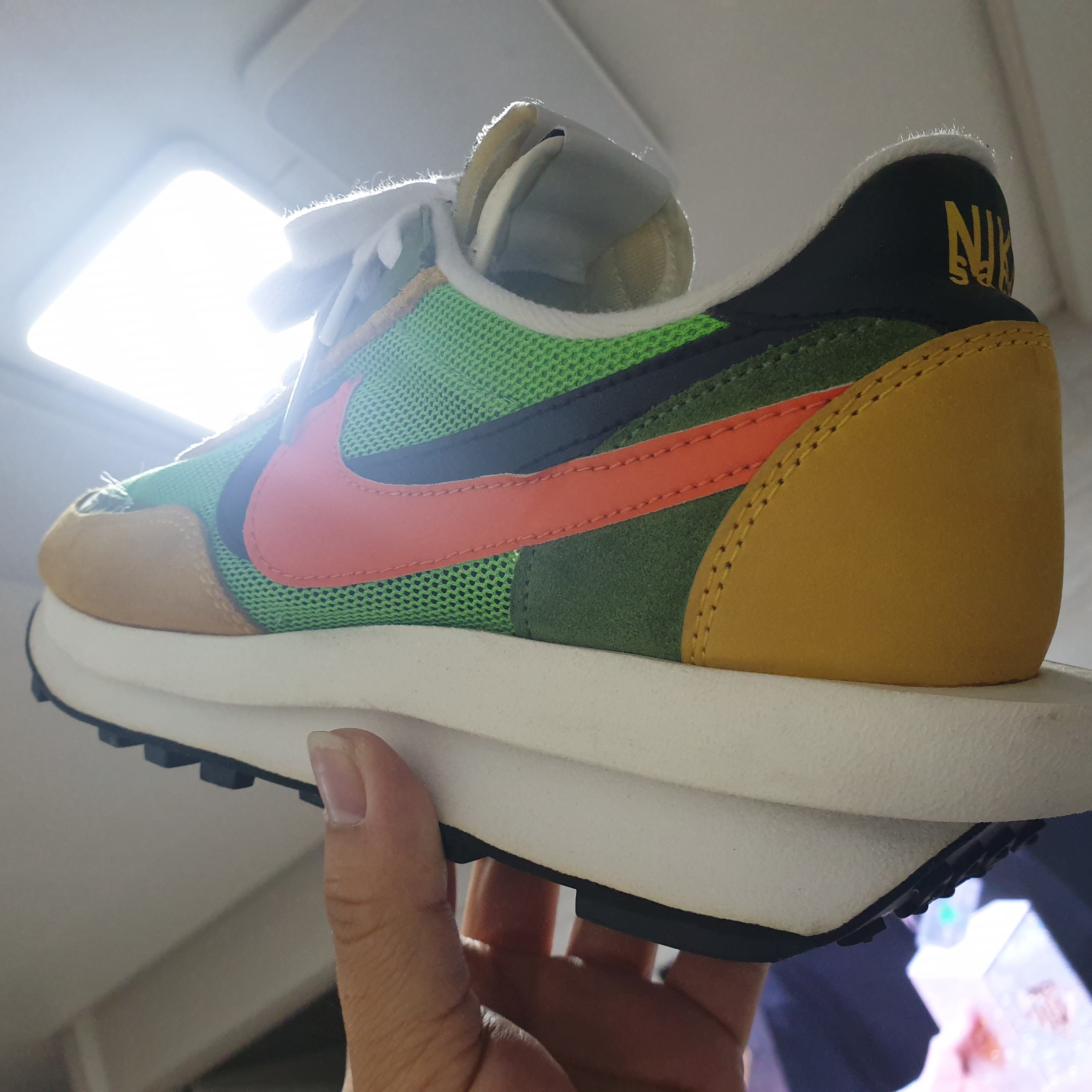 Nike x Sacai LDWaffle Green Multi 착용 스타일