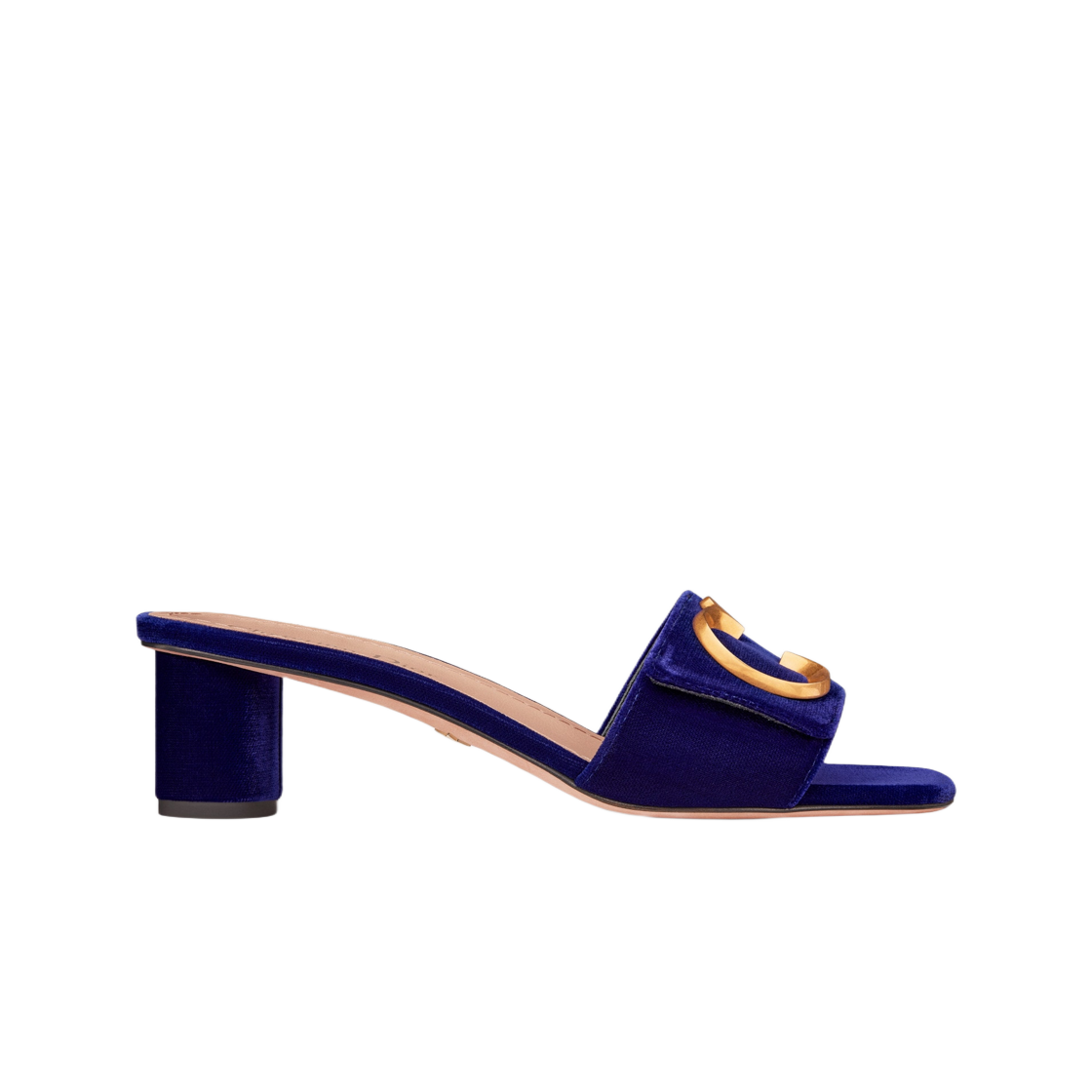 (W) 디올 세 디올 힐 슬라이드 코발트 블루 벨벳((W) Dior C'est Dior Heeled Slide Cobalt Blue Velvet) - 1