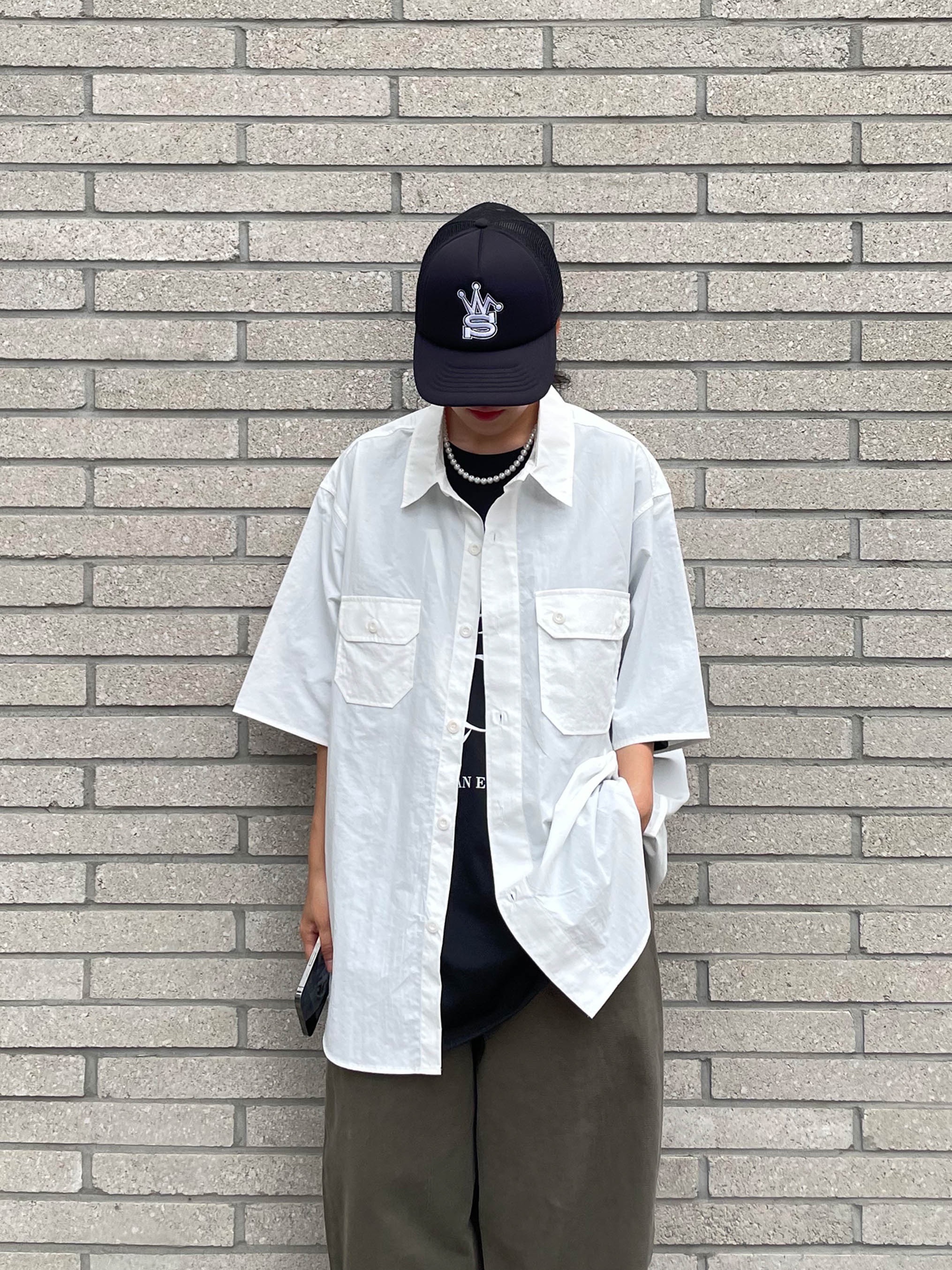 Stussy x Our Legacy Work Shop Trucker Cap Black 착용 스타일