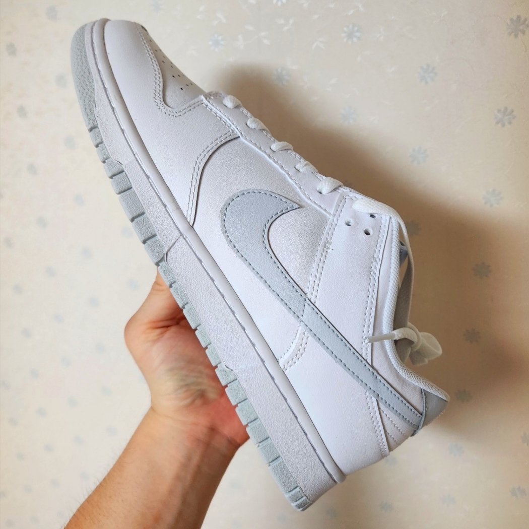 Nike Dunk Low Retro White Pure Platinum 착용 스타일 - 2