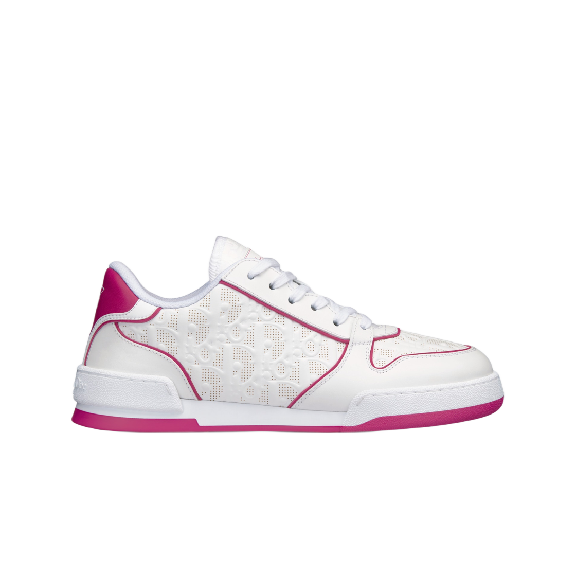 KCK366LOM-S76W (W) Dior One Sneakers White Fuchsia Dior Oblique Perforated Calfskin