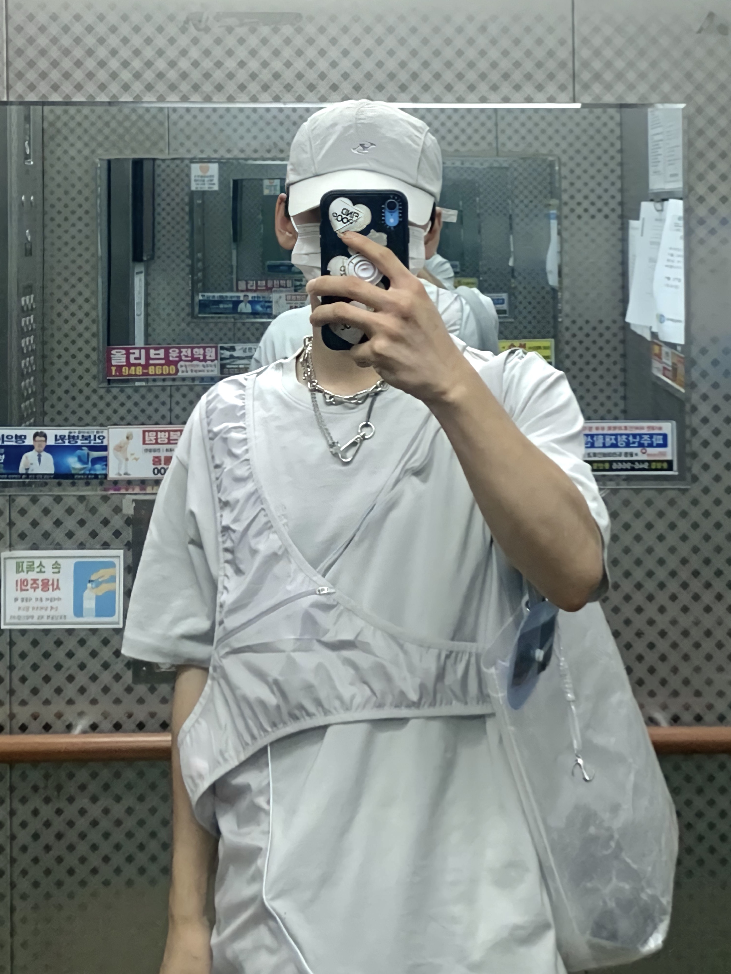 Sansan Gear Wing Cap Grey - 23SS 착용 스타일 - 3