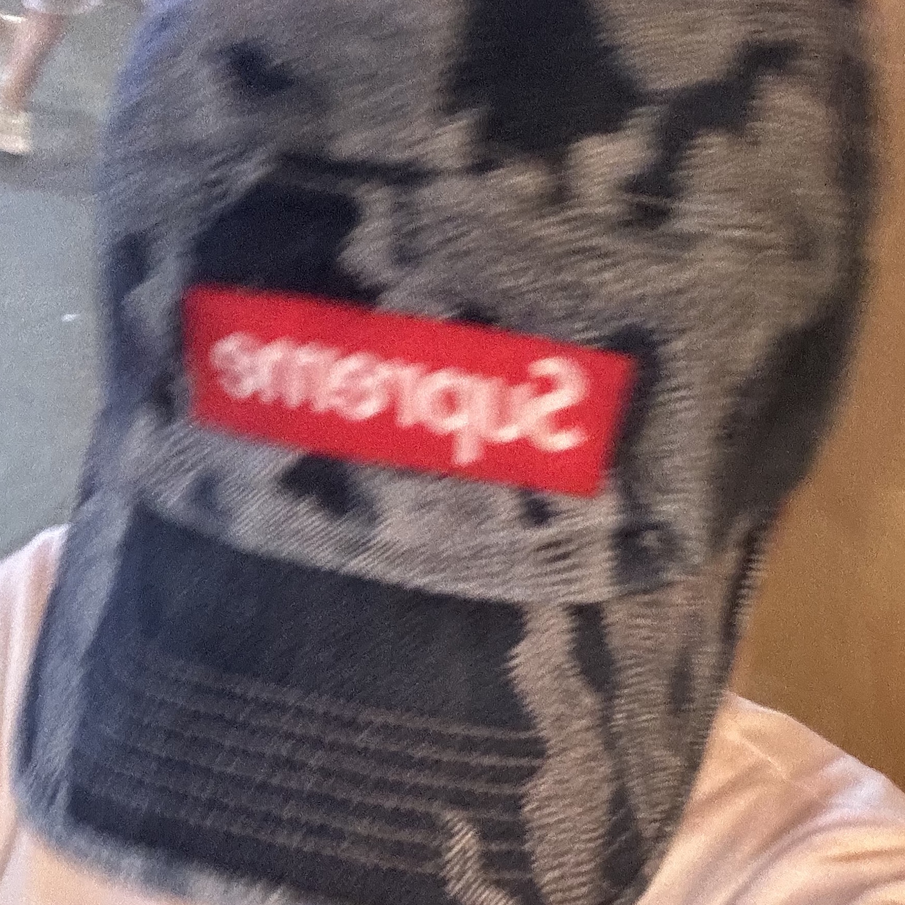 Supreme Flames Jacquard Denim Camp Cap Washed Indigo - 23SS 착용 스타일 - 2