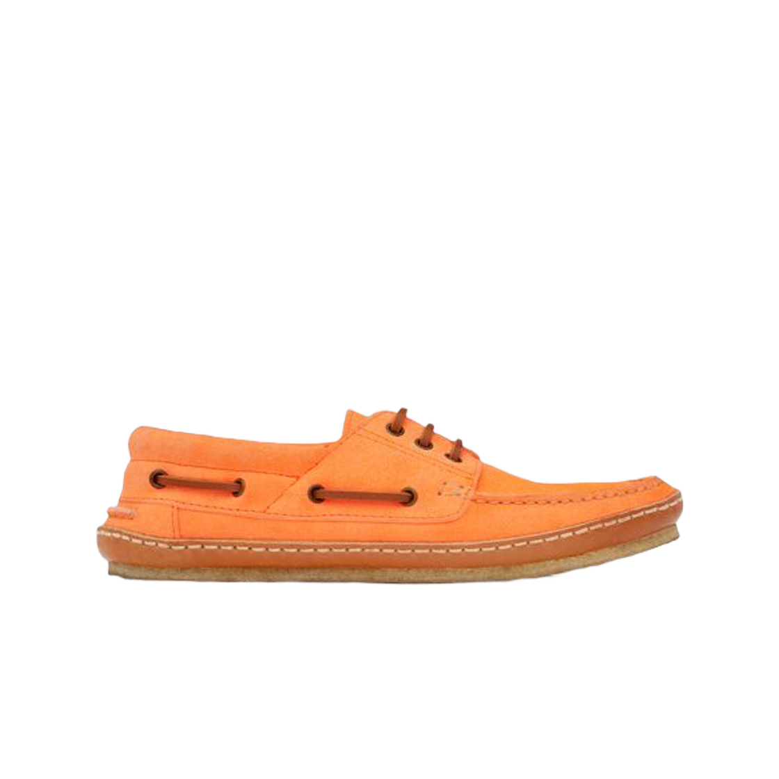 생로랑 애쉬 보트 슈즈 스웨이드 오렌지 플루오(Saint Laurent Ashe Boat Shoes in Suede Orange Fluo) - 1