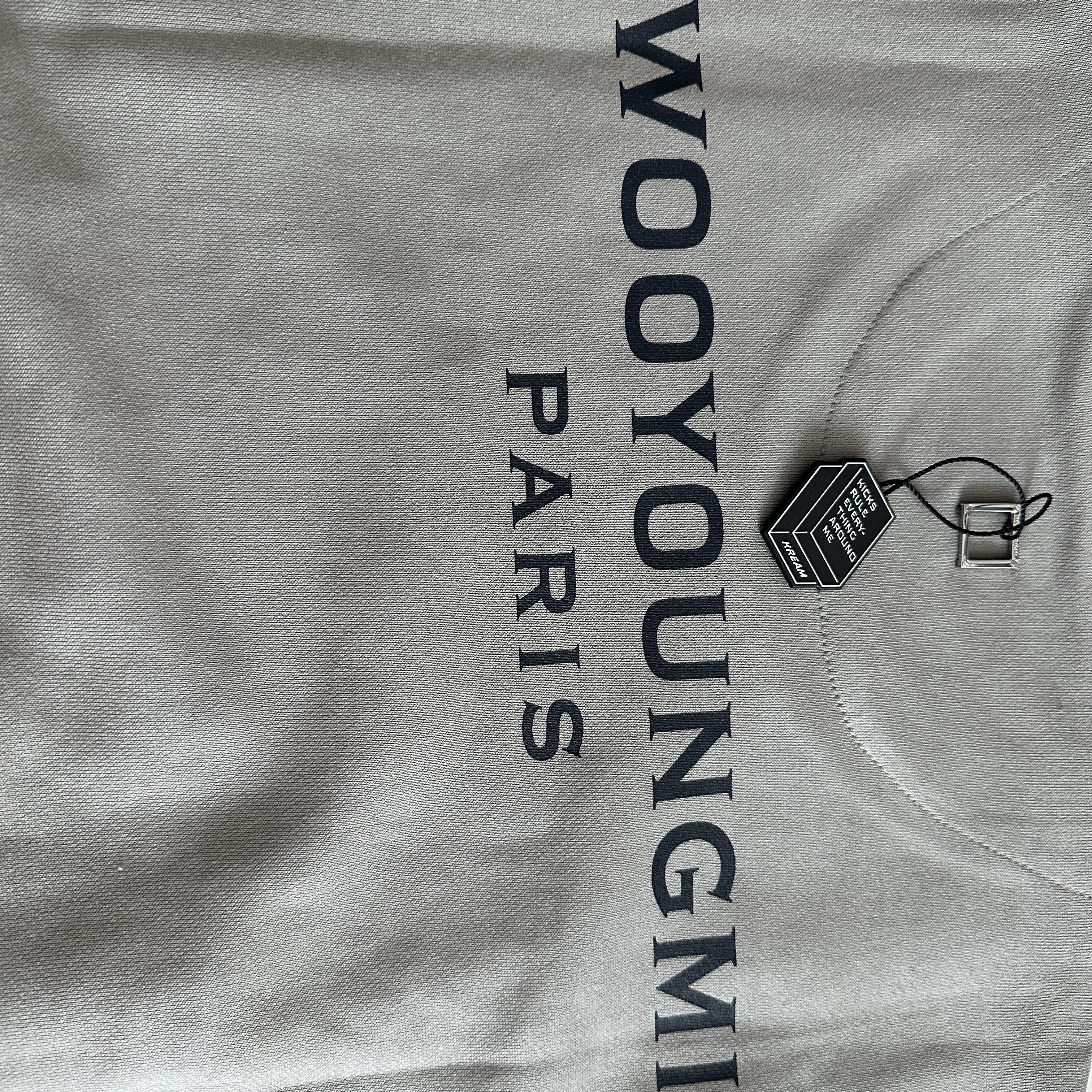 Wooyoungmi Cotton Back Logo Sweatshirt Grey - 23SS 착용 스타일