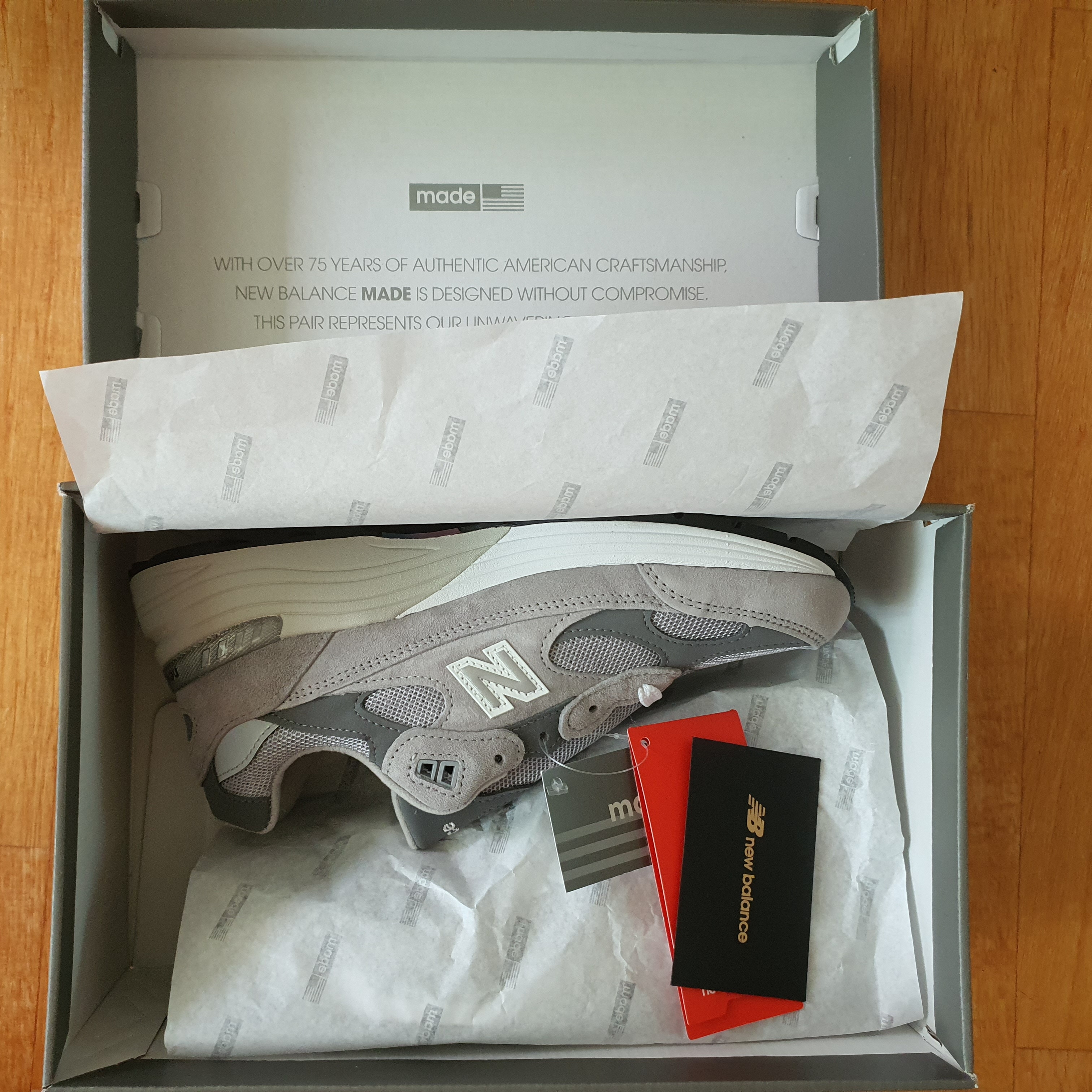 New Balance 992 Made in USA Grey - D Standard 착용 스타일