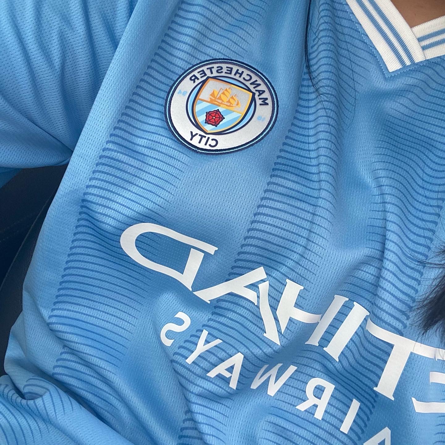 Puma Manchester City 2023/24 Home Jersey Team Light Blue (Non Marking Ver.) 착용 스타일 - 2