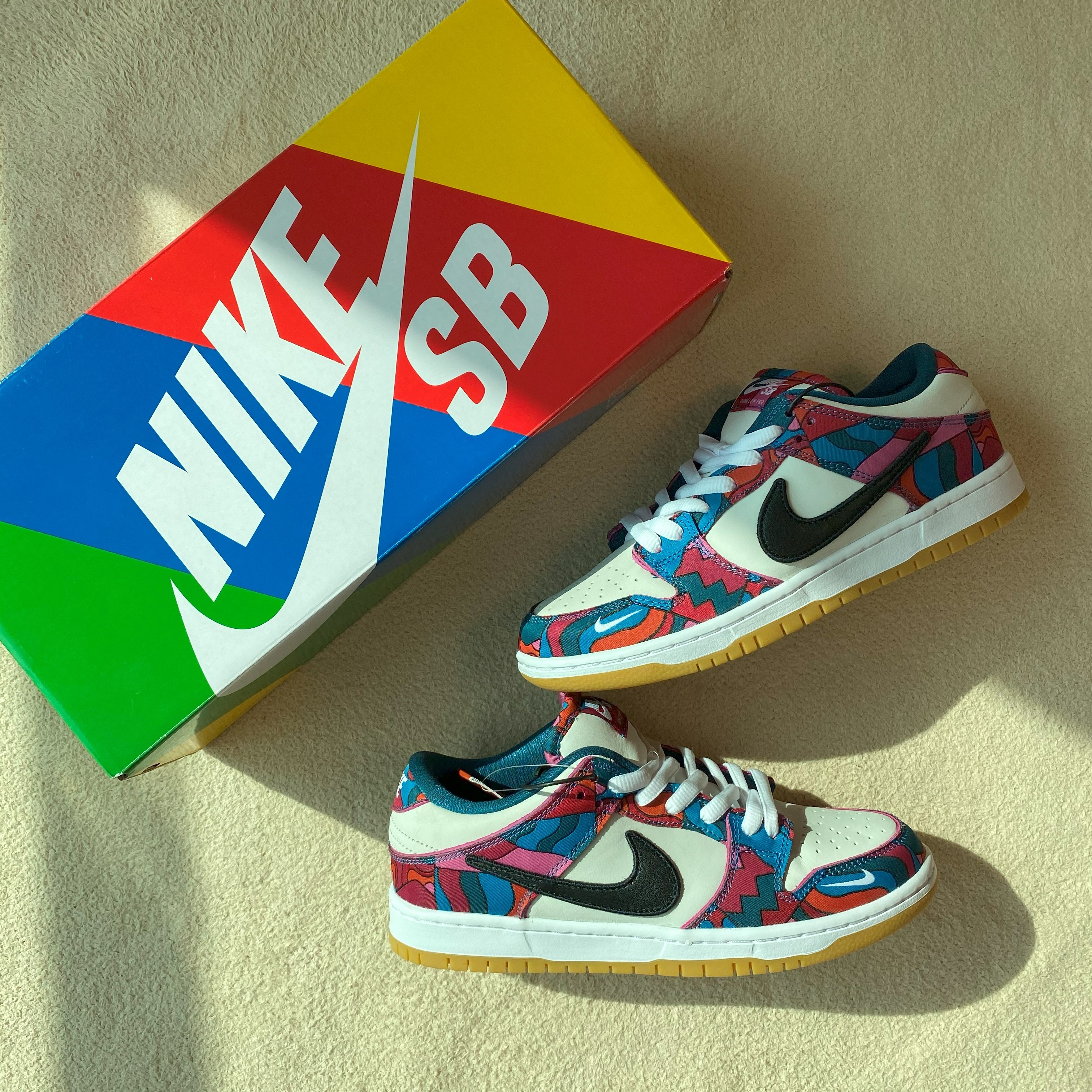 Nike x Parra SB Dunk Low Pro Abstract Art 착용 스타일