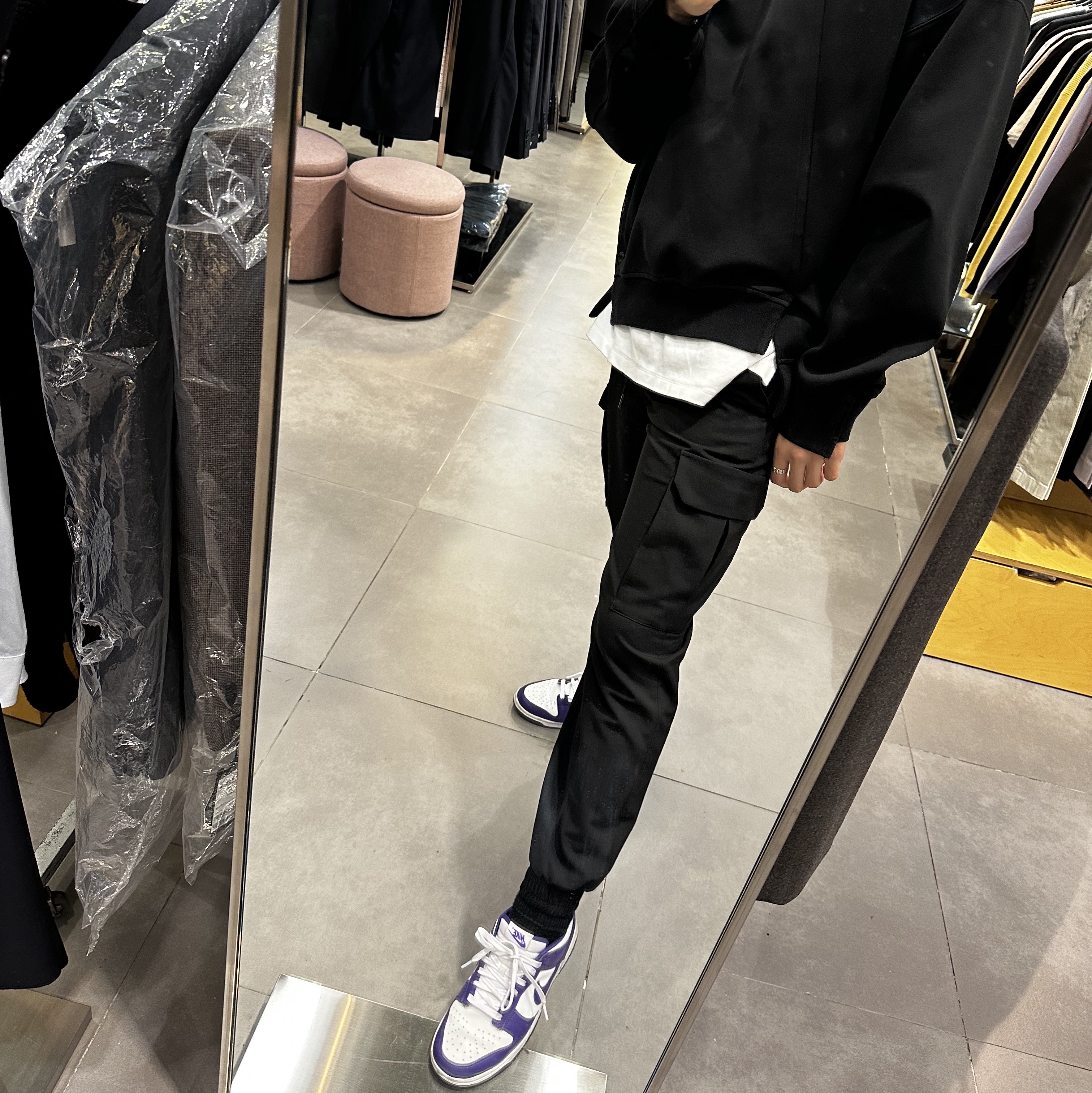 Nike Dunk Low Retro Championship Court Purple 착용 스타일