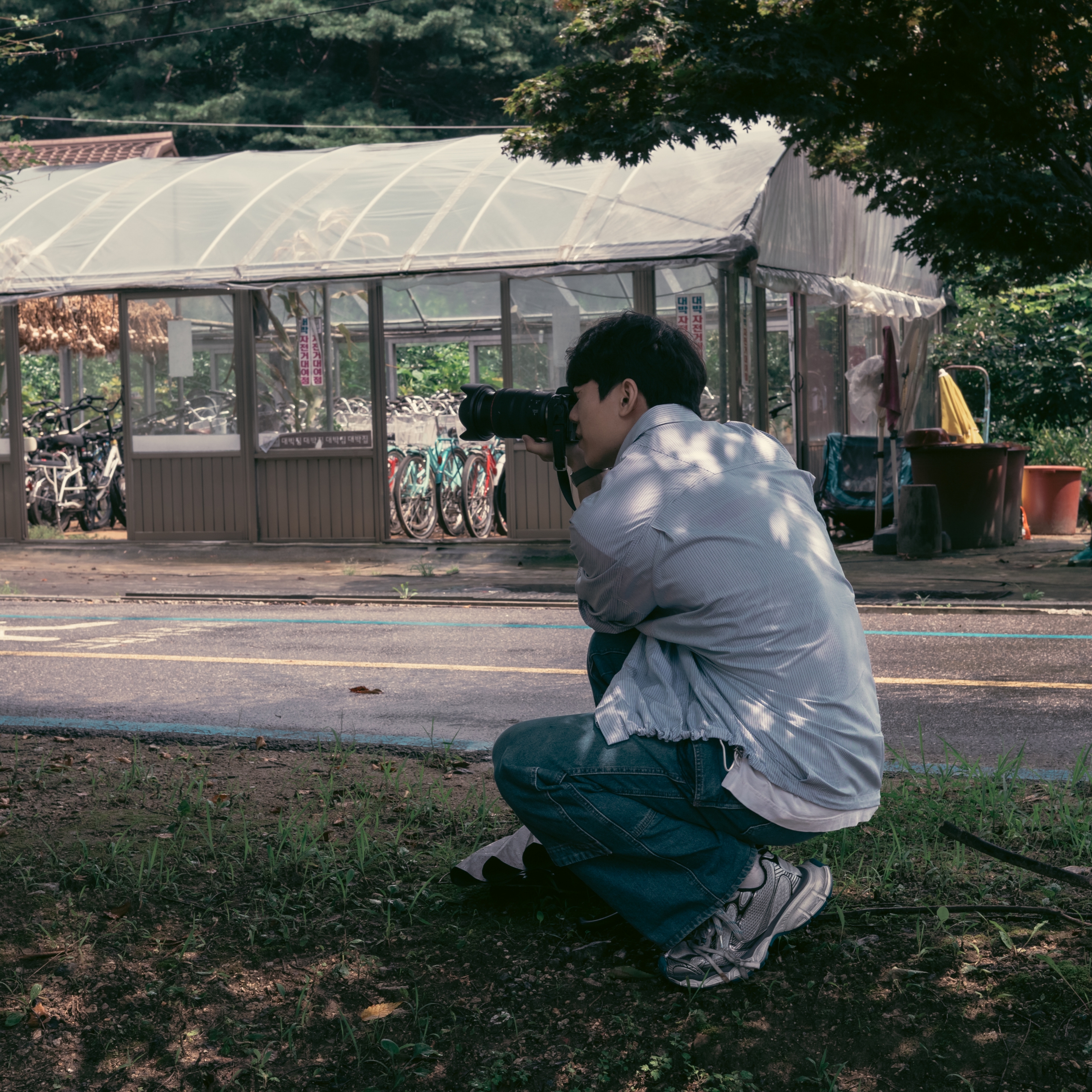 Juun.J Carpenter Denim Blue - 23SS, Balenciaga 3XL Sneakers Grey White Blue 착용 스타일
