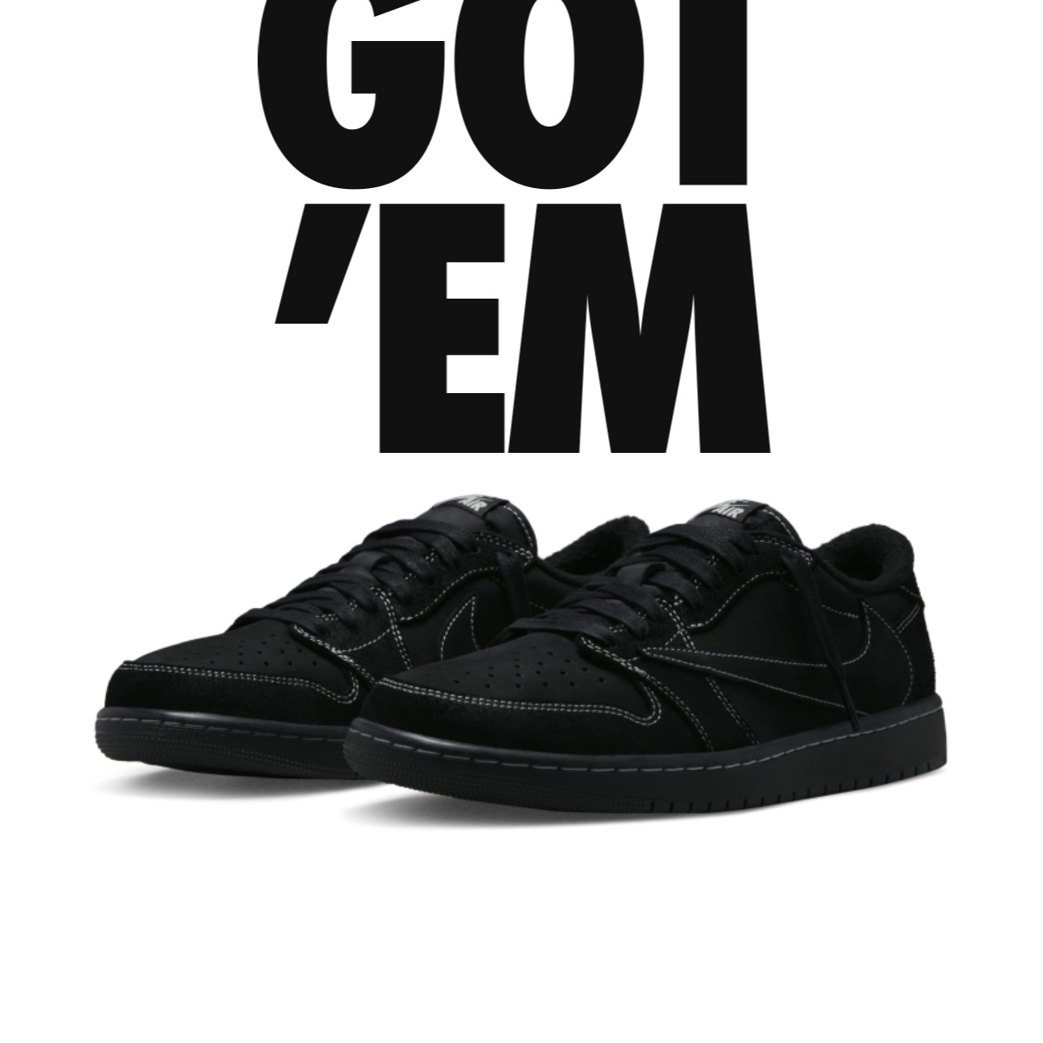 Jordan 1 x Travis Scott Retro Low OG SP Black Phantom 착용 스타일 - 2