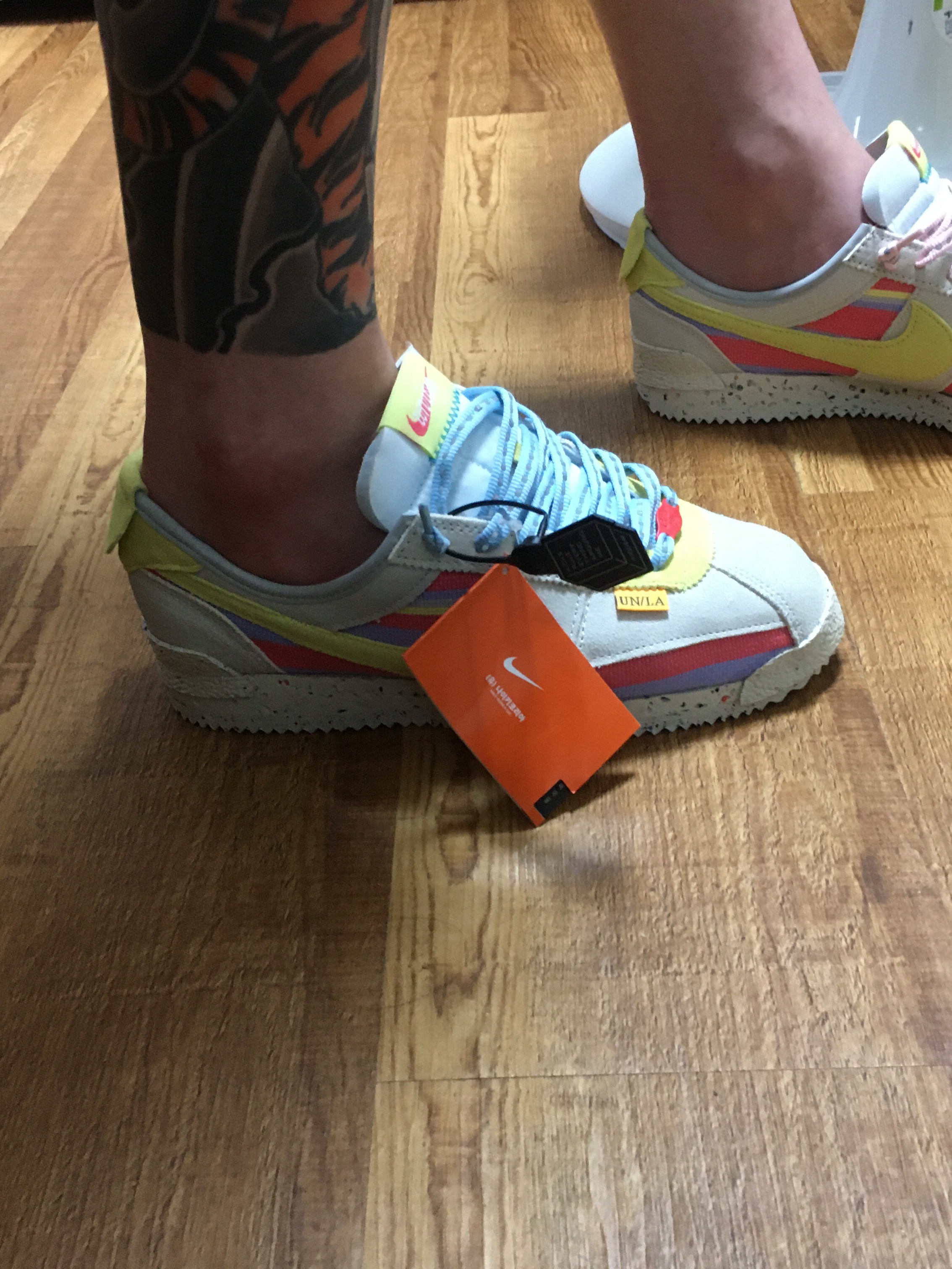 Nike x Union Cortez SP Lemon Frost 착용 스타일 - 1