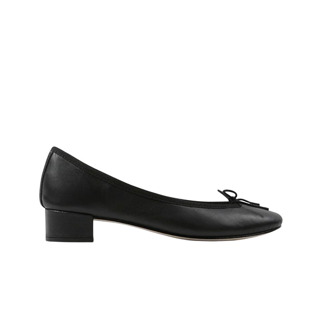 (W) 레페토 까미유 카프스킨 레더 발레리나 블랙((W) Repetto Camille Calfskin Leather Ballerinas Black) - 1