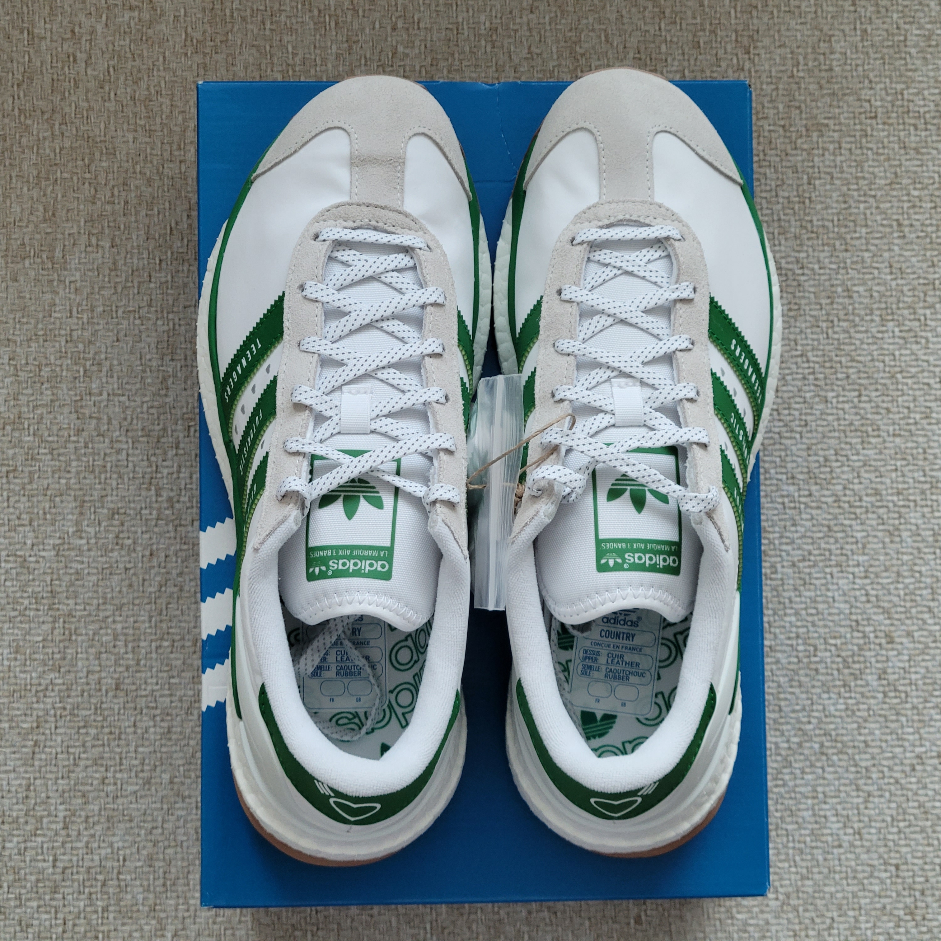Adidas x Human Made Country Free Hiker White Green 착용 스타일 - 1