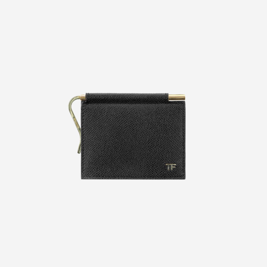 Tom Ford Small Grain Leather Folding Money Clip Card Holder Black 상세 이미지 1