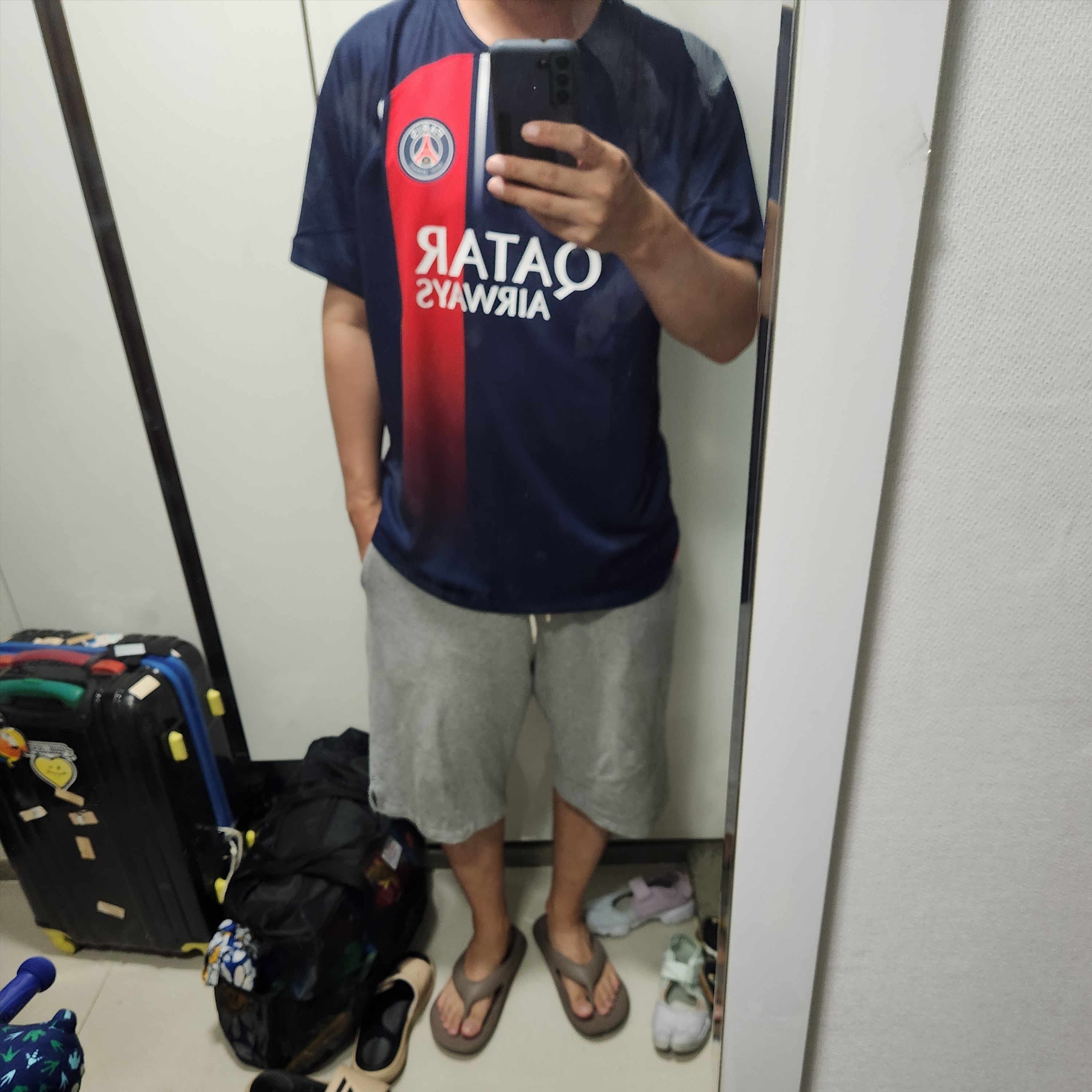 Nike Paris Saint-Germain 2023/24 Dri-Fit Stadium Home Jersey Midnight Navy (Non Marking Ver.) 착용 스타일 - 2