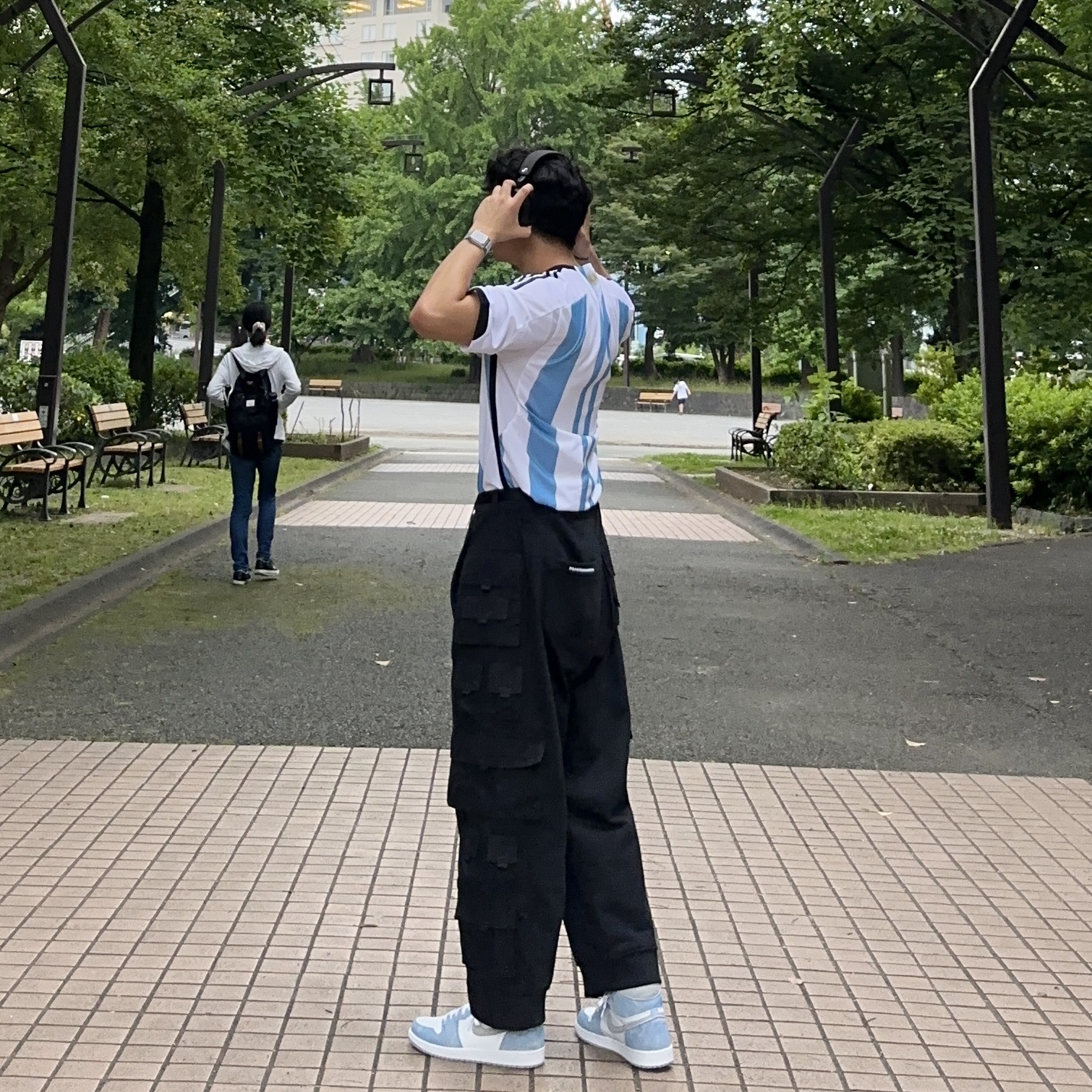 Adidas Argentina Home Jersey 2022 Winners 3-Star White Light Blue - KR Sizing (Non Marking Ver.), Nike x Peaceminusone Wide Pants Black (DR0096-010) 착용 스타일