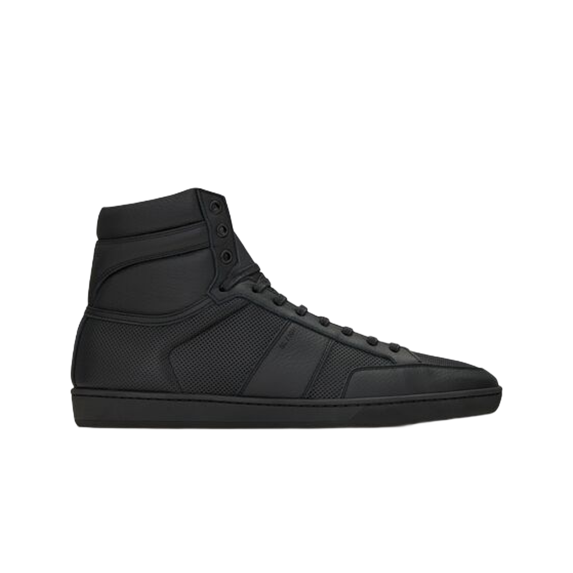 생로랑 코트 클래식 SL/10h 퍼포레이티드 앤 그레인 레더 블랙(Saint Laurent Court Classic SL/10h in Perforated And Grained Leather Black) - 1