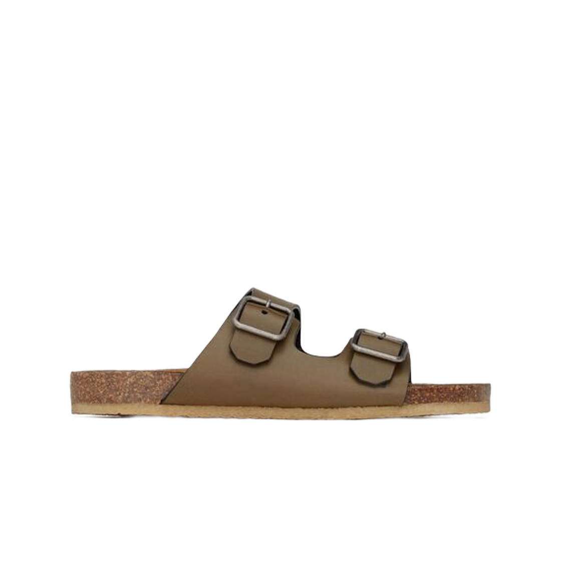 (W) 생로랑 지미 플랫 샌들 스무스 레더 툰드라((W) Saint Laurent Jimmy Flat Sandals in Smooth Leather Tundra) - 1