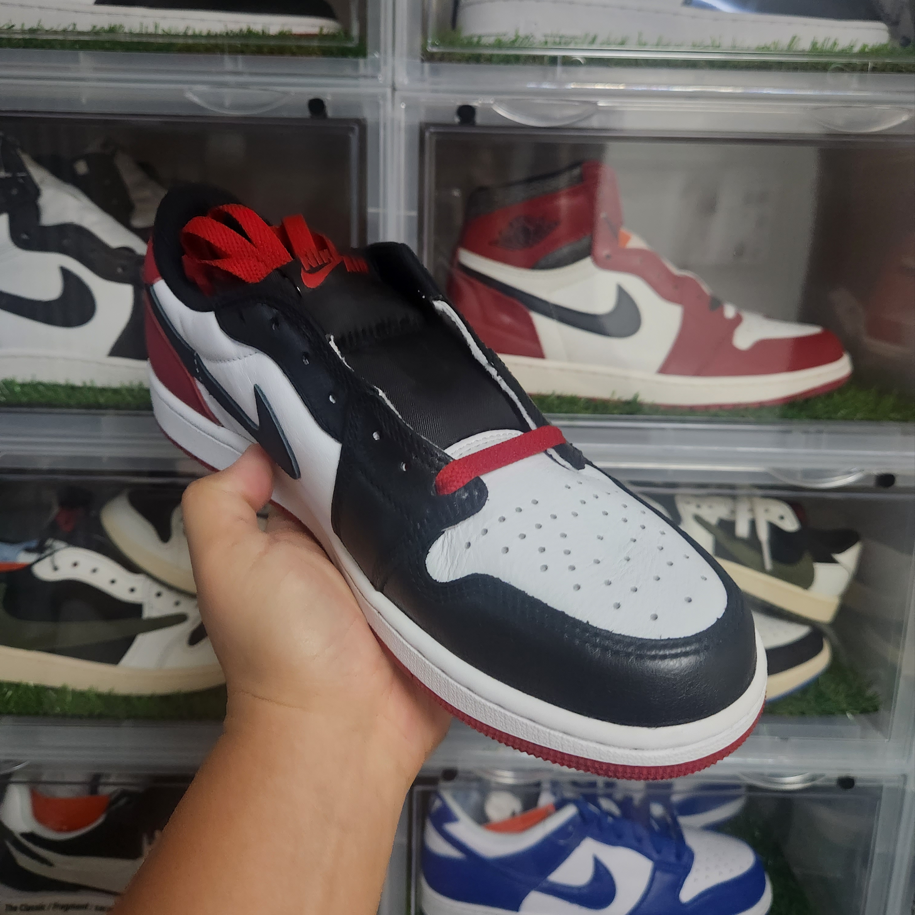 Jordan 1 Retro Low OG Black Toe 착용 스타일 - 4