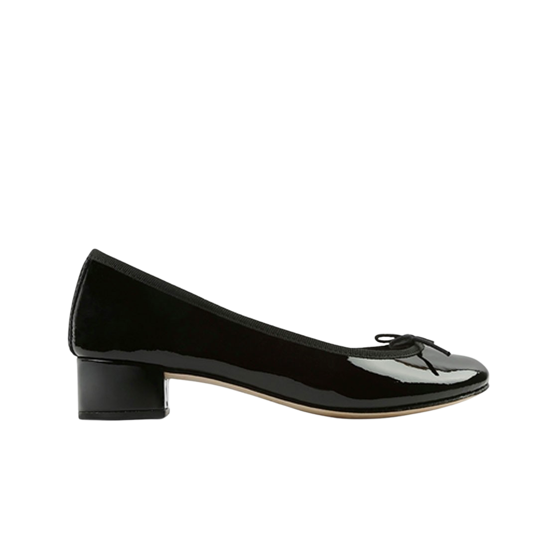 (W) 레페토 까미유 카프스킨 레더 발레리나 블랙((W) Repetto Camille Calfskin Leather Ballerinas Black)