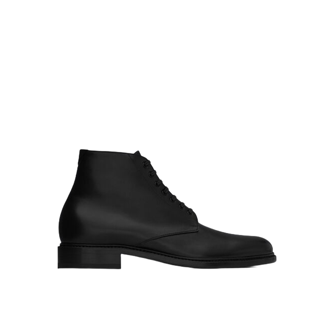 생로랑 아미 레이스드 부티 샤이니 레더 블랙(Saint Laurent Army Laced Booties in Shiny Leather Black)