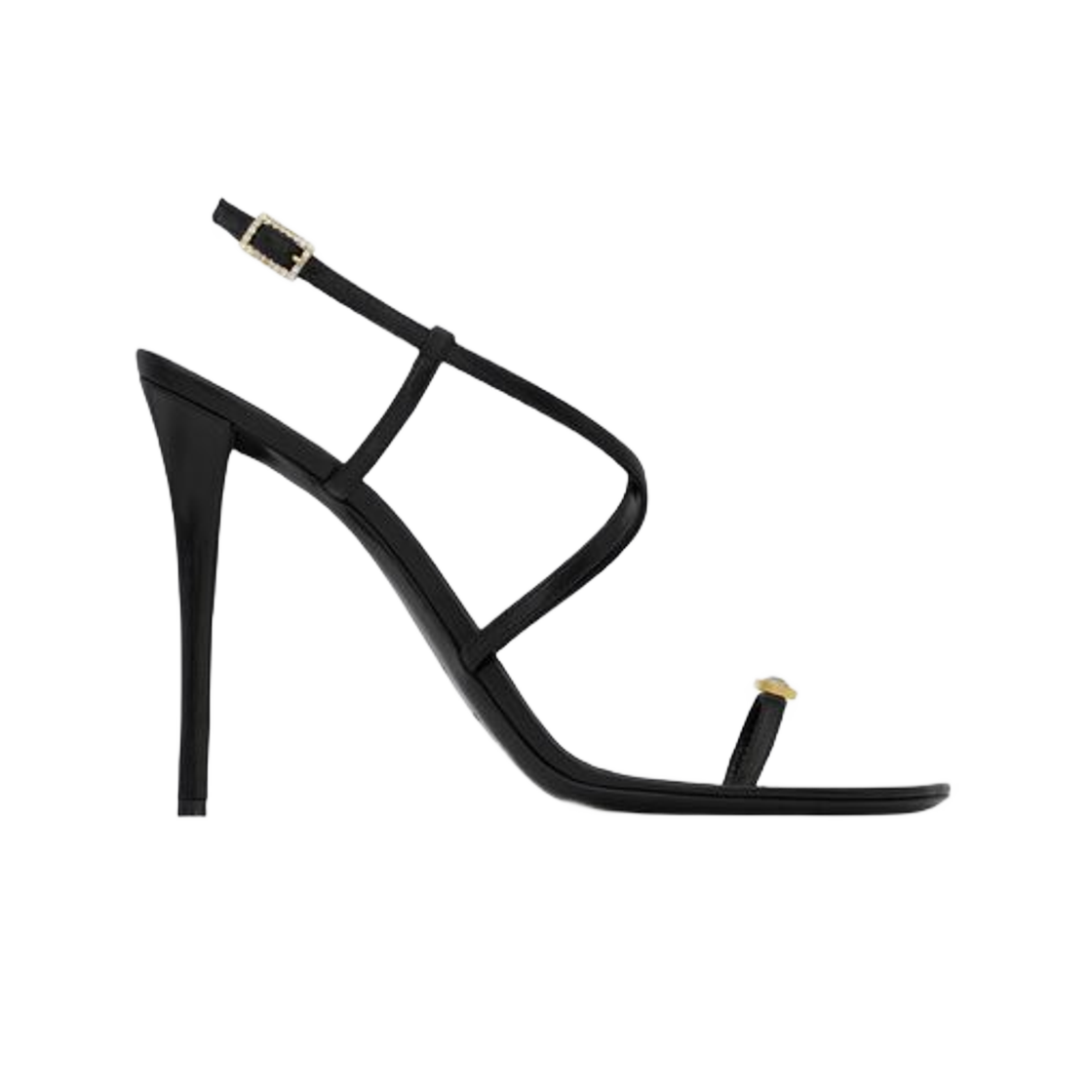 (W) 생로랑 데이트 샌들 스무스 레더 블랙((W) Saint Laurent Date Sandals in Smooth Leather Black) - 1