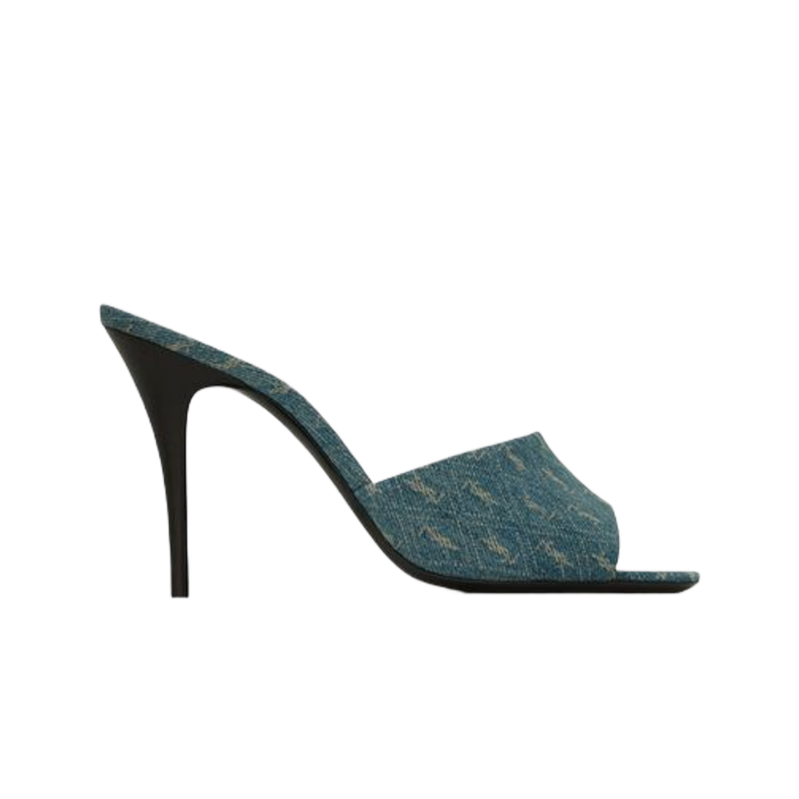 (W) 생로랑 라 16 뮬 카산드라 데님 딥 네이비 진((W) Saint Laurent La 16 Mules in Cassandre Denim Deep Navy Jeans) - 1