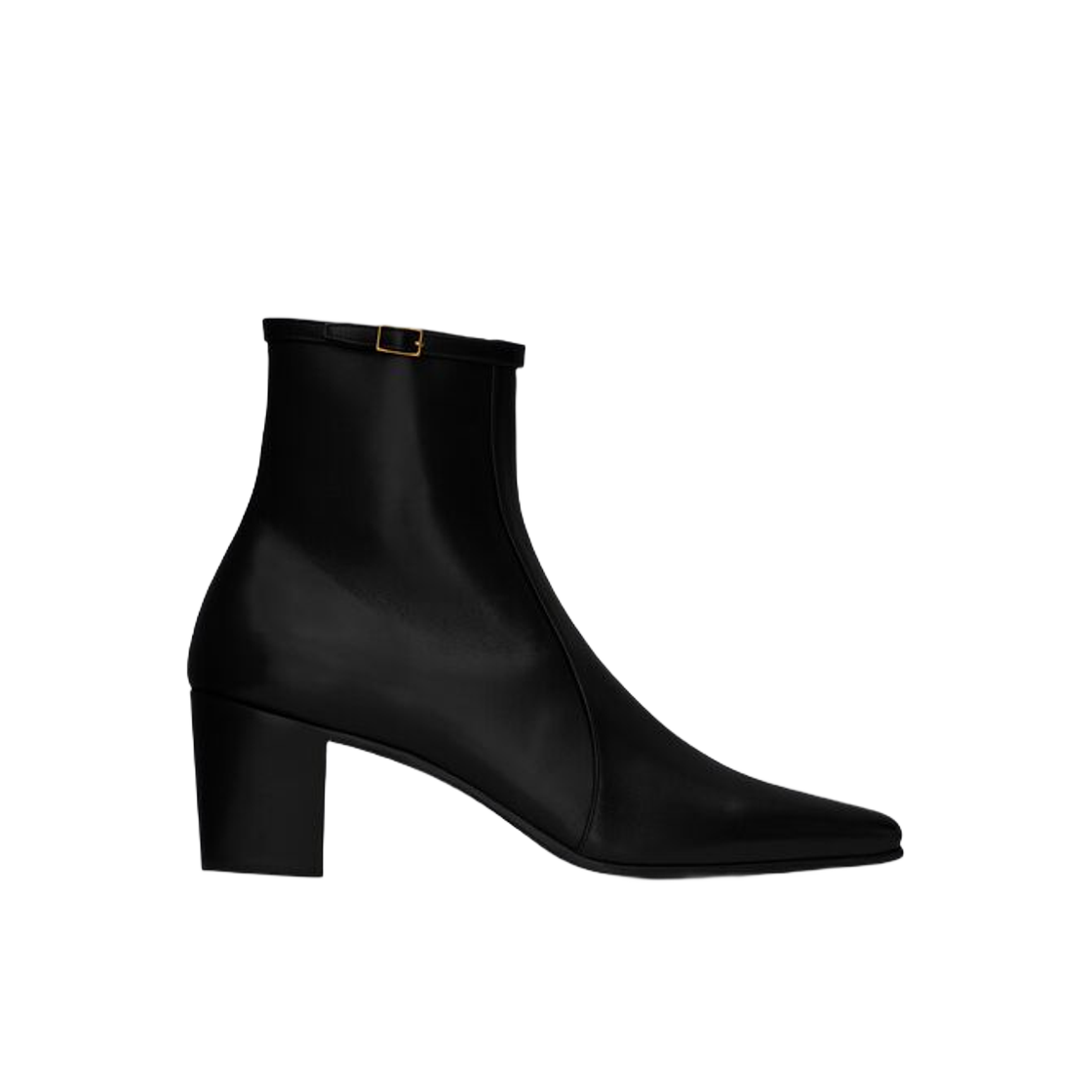 생로랑 아선 지퍼 부츠 샤이니 레더 블랙(Saint Laurent Arsun Zipped Boots In Shiny Leather Black)