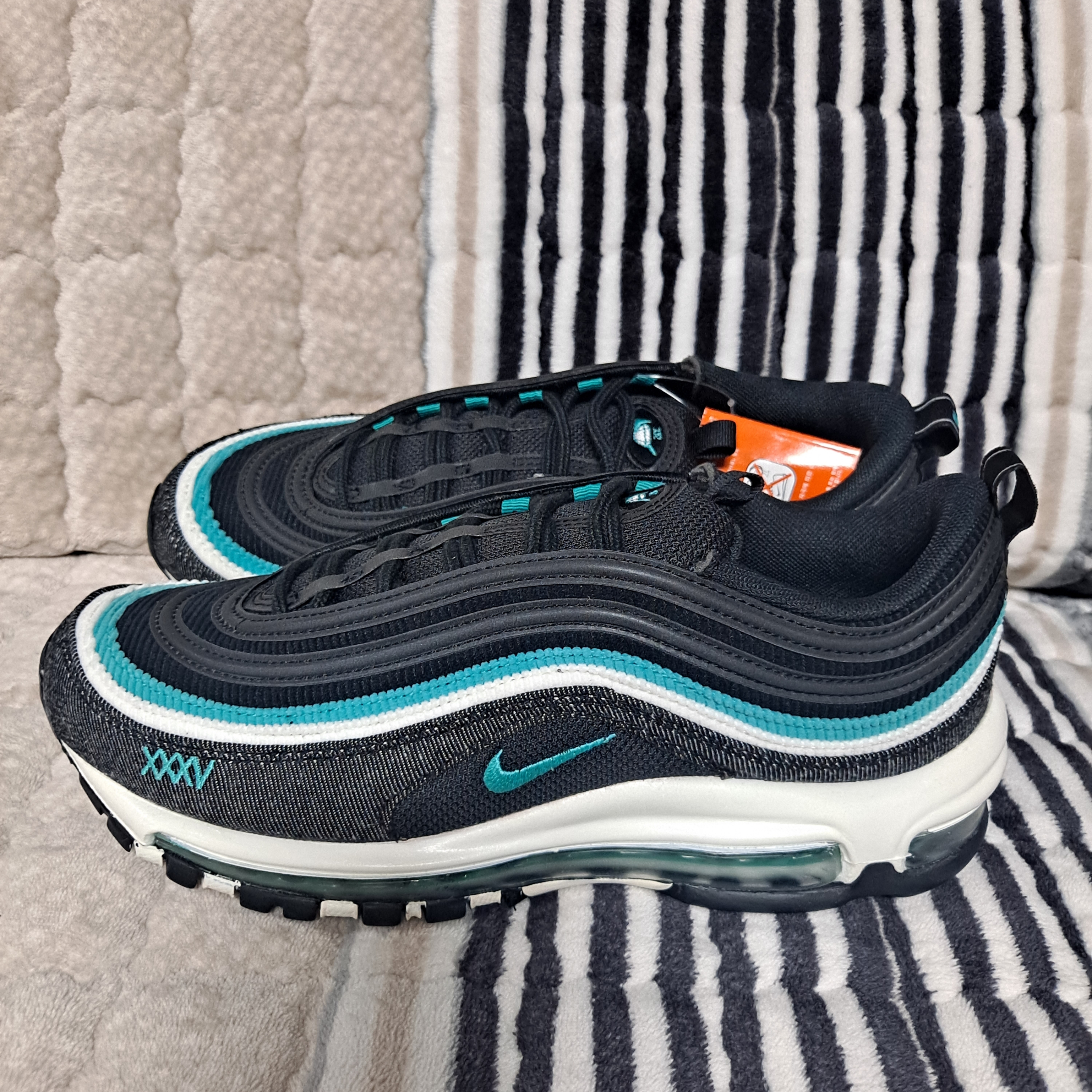 Nike Air Max 97 SE Black Turquoise 착용 스타일