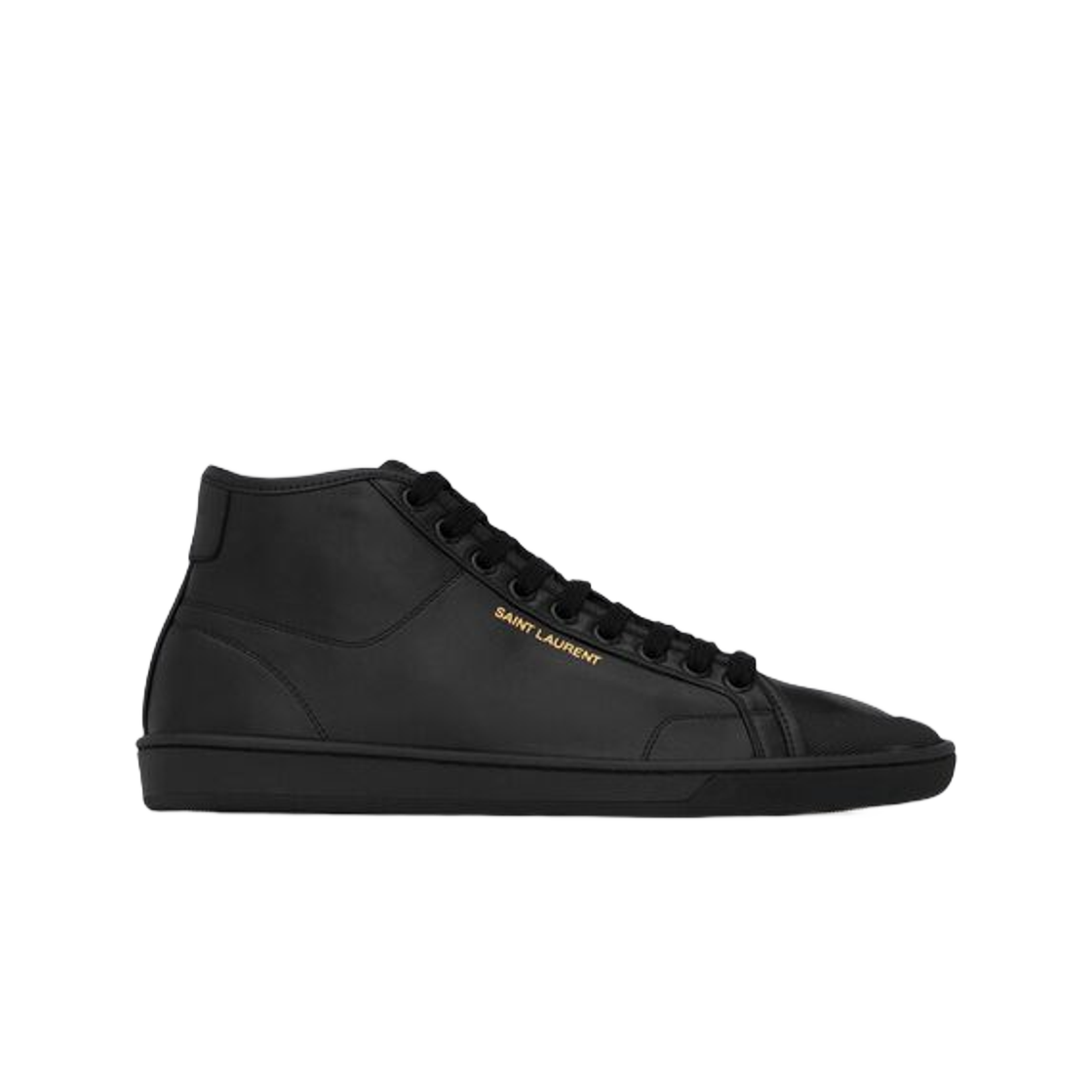 생로랑 코트 클래식 SL/39 미드탑 스니커즈 레더 느와르(Saint Laurent Court Classic SL/39 Mid-Top Sneakers in Leather Noir) - 1