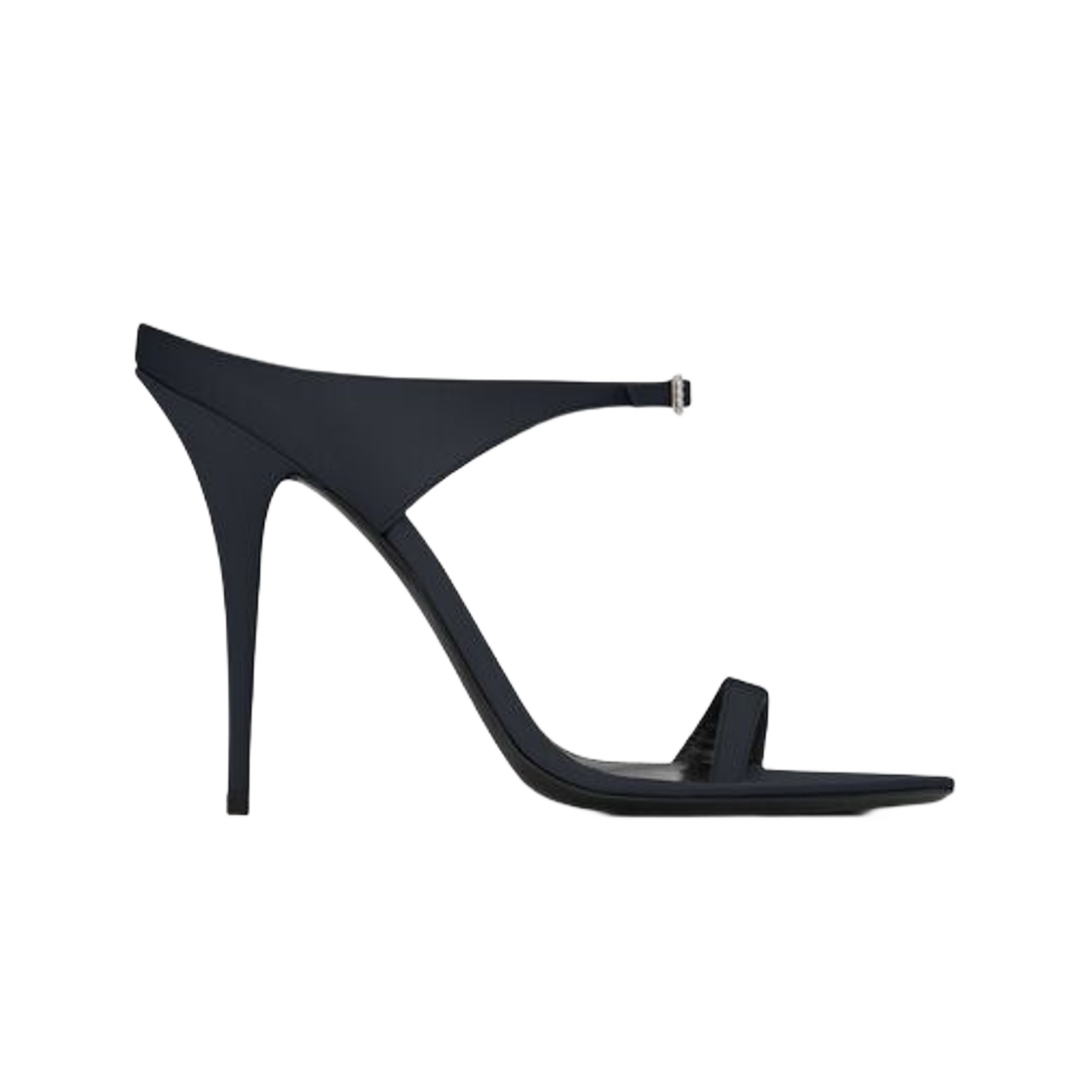 (W) 생로랑 다이브 뮬 실크 사틴 패트리어츠 네이비((W) Saint Laurent Dive Mules in Silk Satin Patriot Navy) - 1
