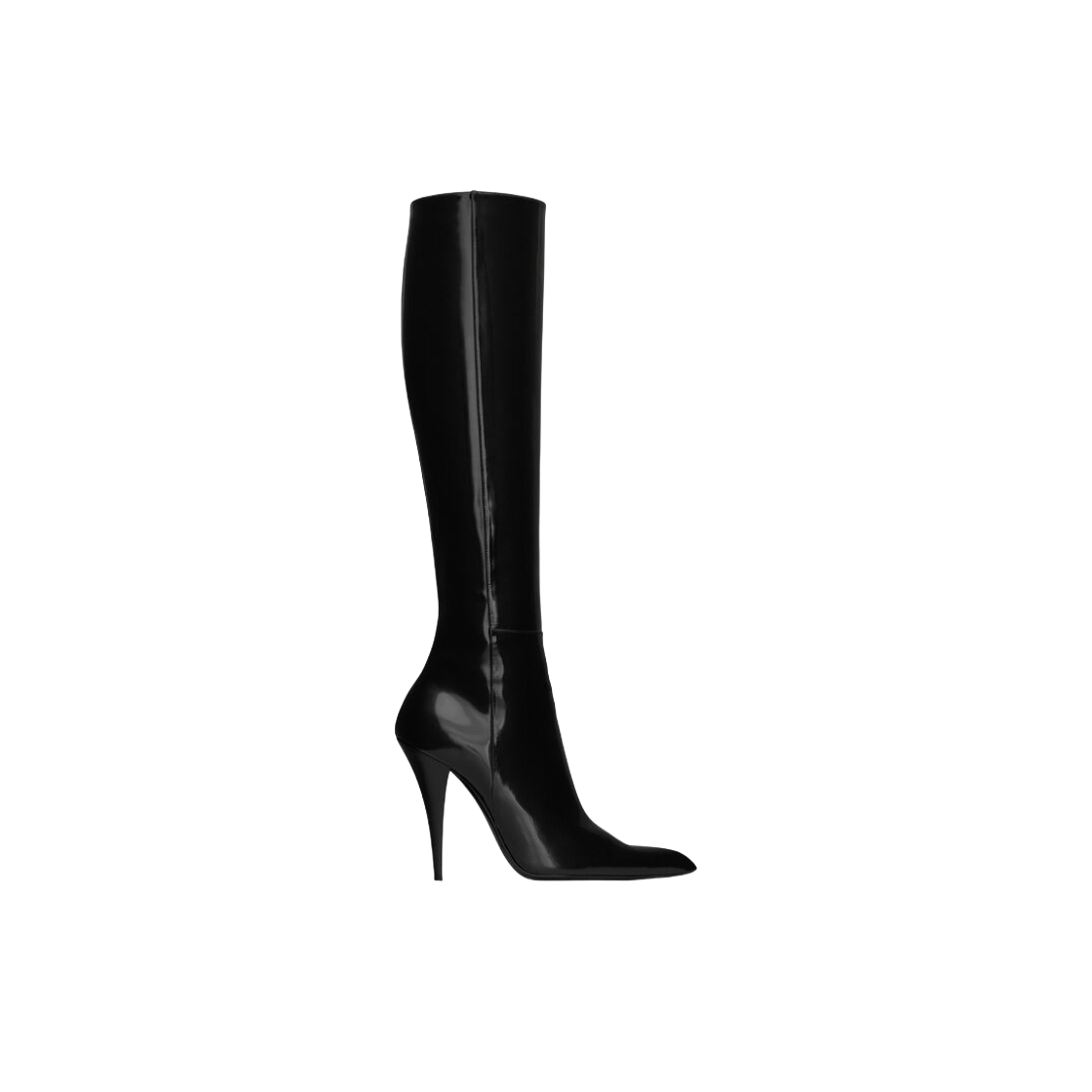 (W) 생로랑 존 부츠 글레이즈드 레더 블랙((W) Saint Laurent Jones Boots in Glazed Leather Black)