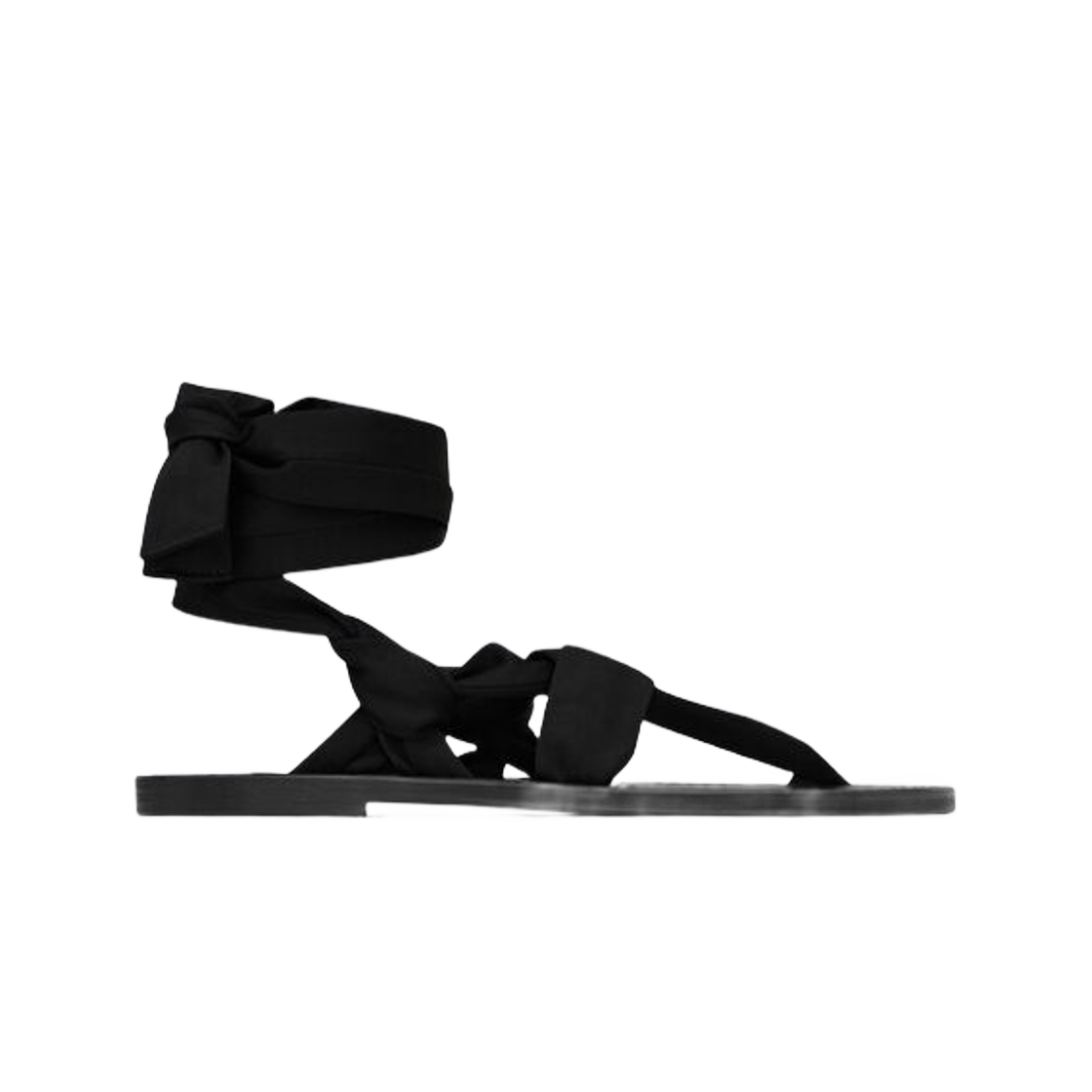 (W) 생로랑 놀란 샌들 저지 블랙((W) Saint Laurent Nolan Sandals in Jersey Black) - 1
