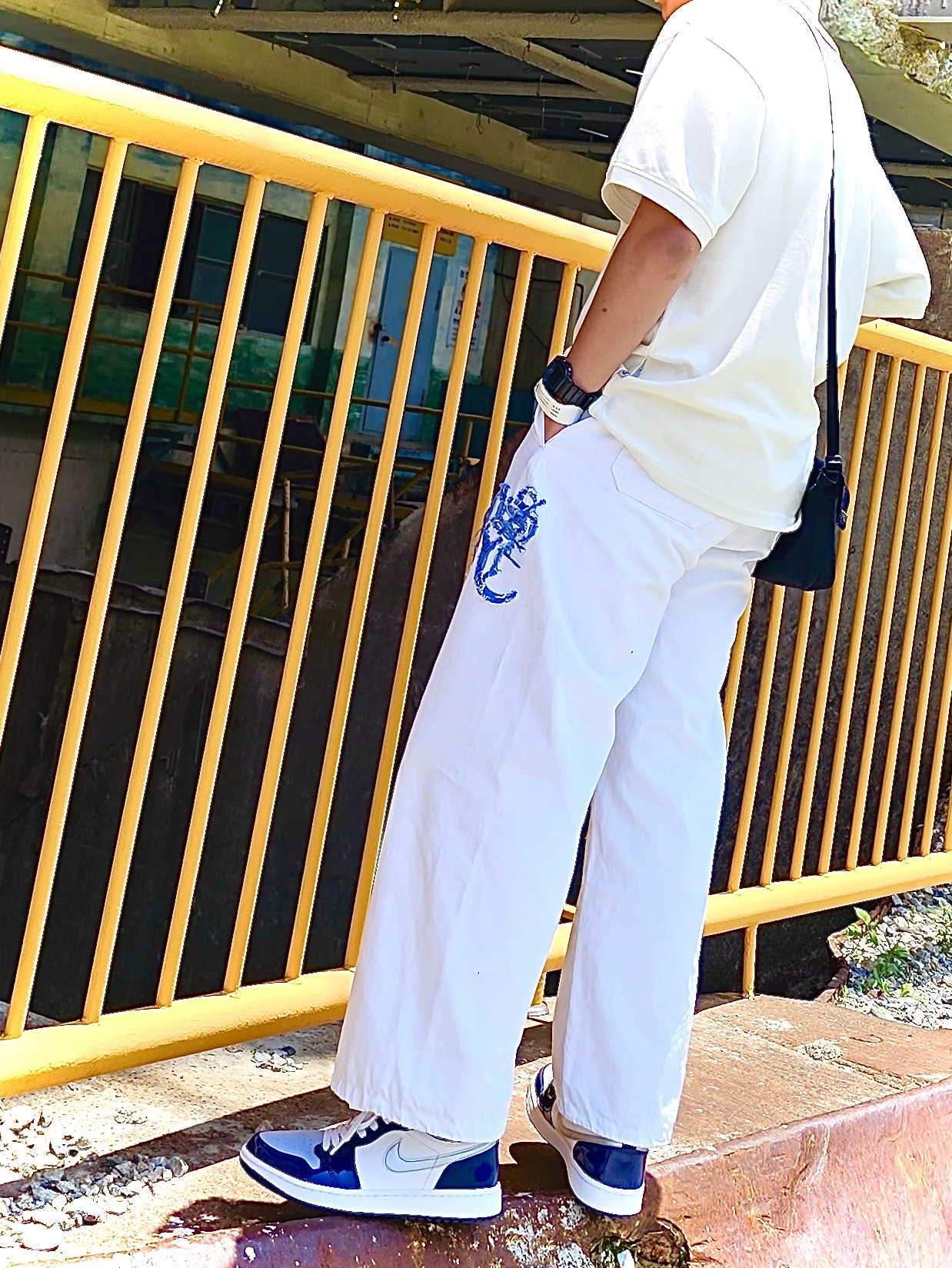 Jordan 1 High Golf Midnight Navy 착용 스타일 - 1