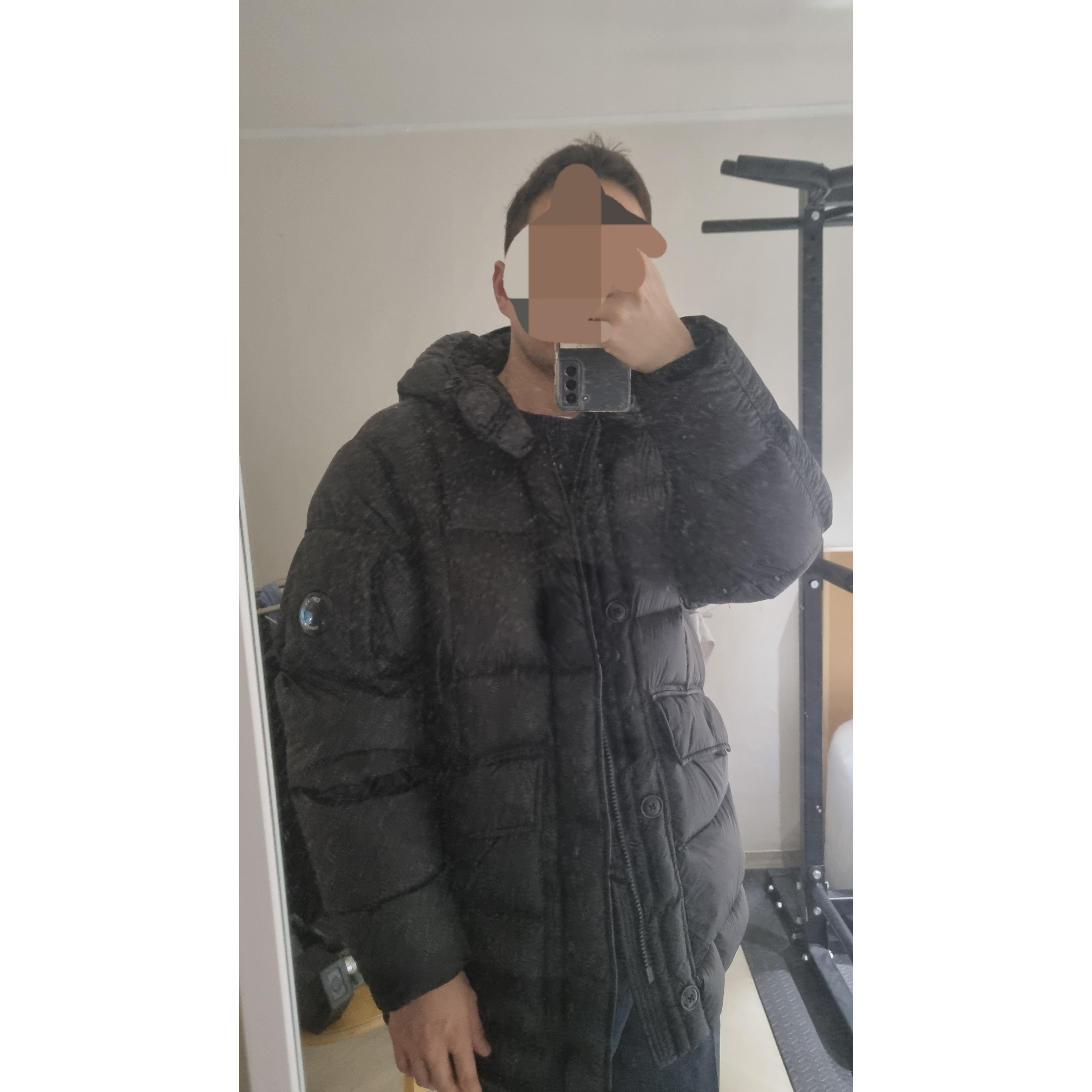 C.P. Company DD Shell Down Jacket Black - 22FW 착용 스타일
