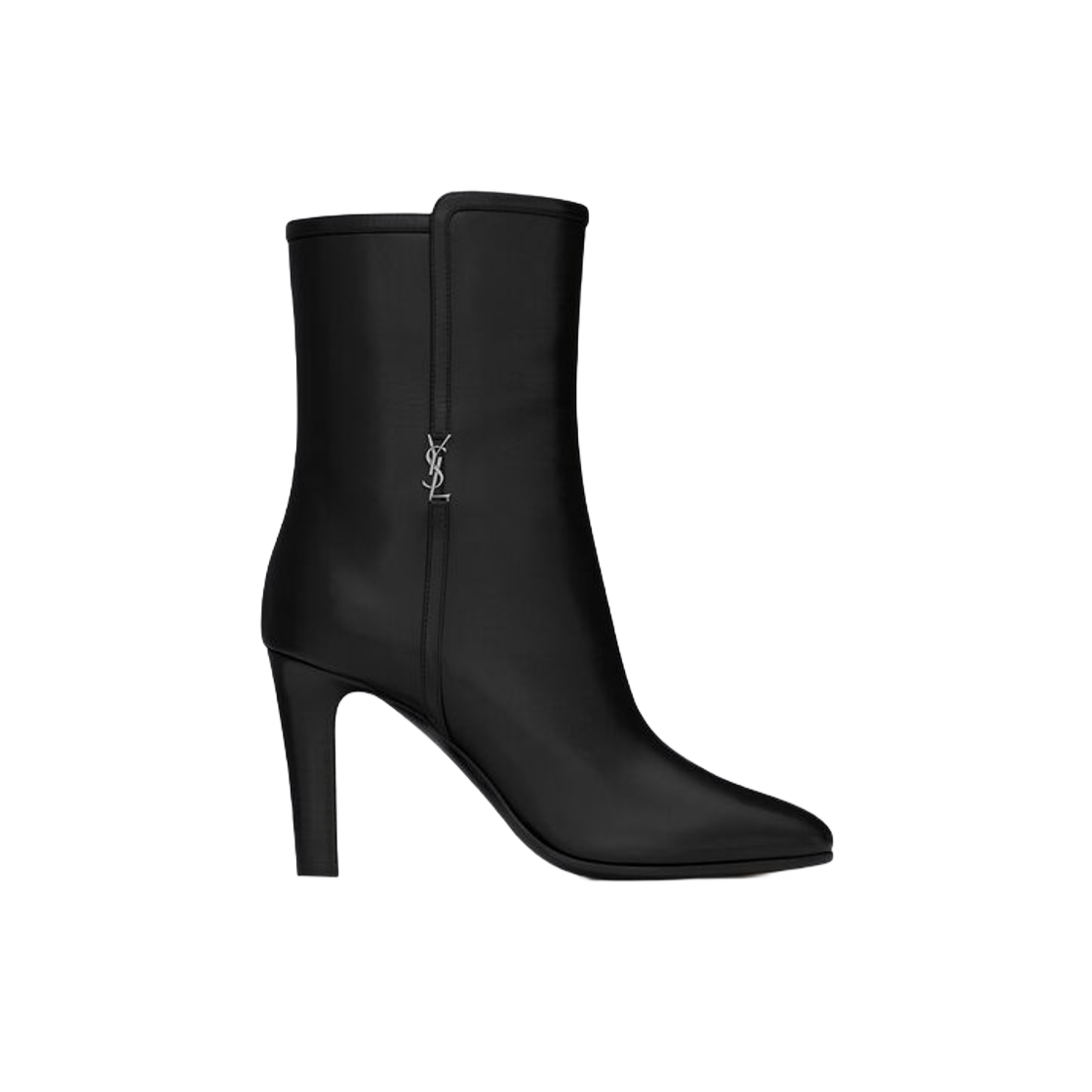(W) 생로랑 제인 카산드라 부티 스무스 레더 블랙((W) Saint Laurent Jane Cassandre Booties in Smooth Leather Black)