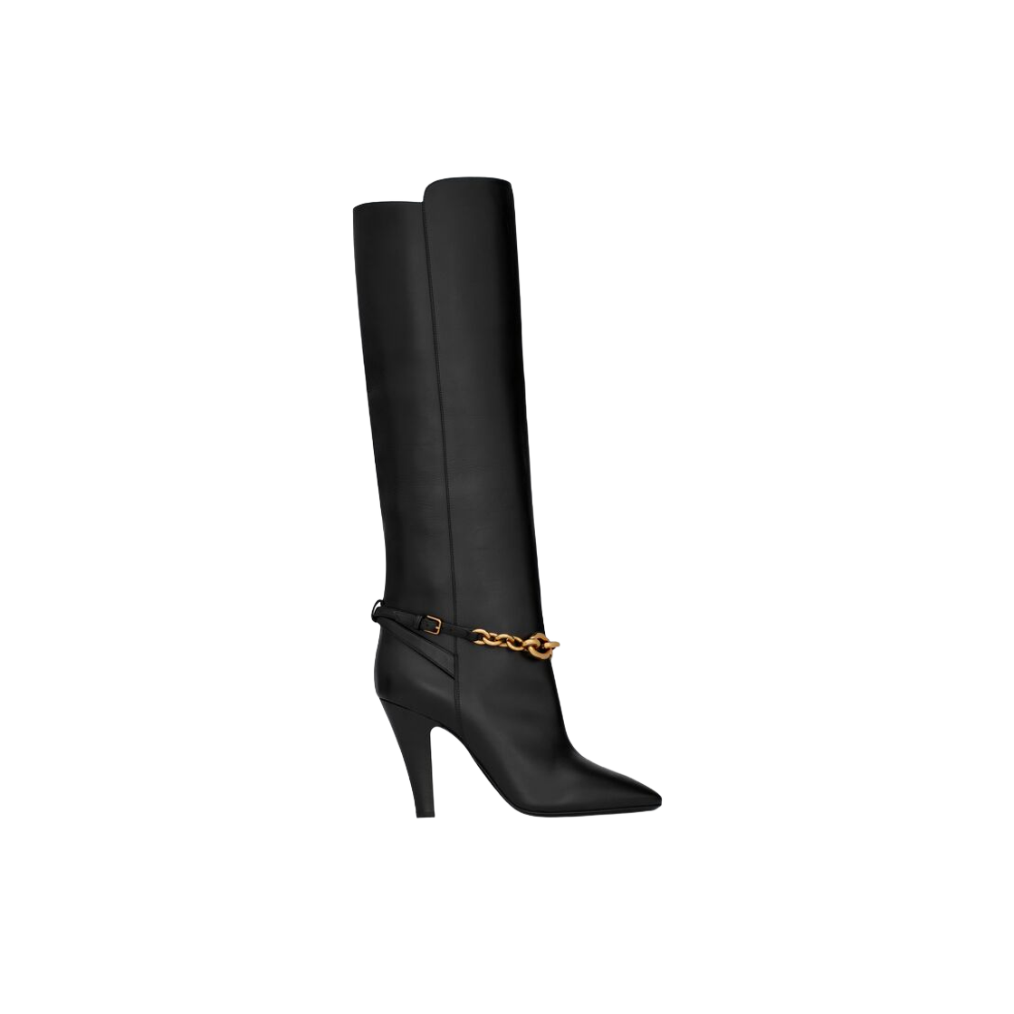 (W) 생로랑 르 메일론 부츠 스무스 레더 블랙((W) Saint Laurent Le Maillon Boots In Smooth Leather Black) - 1