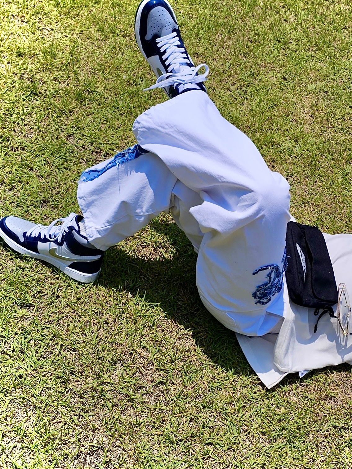 Jordan 1 High Golf Midnight Navy 착용 스타일 - 2