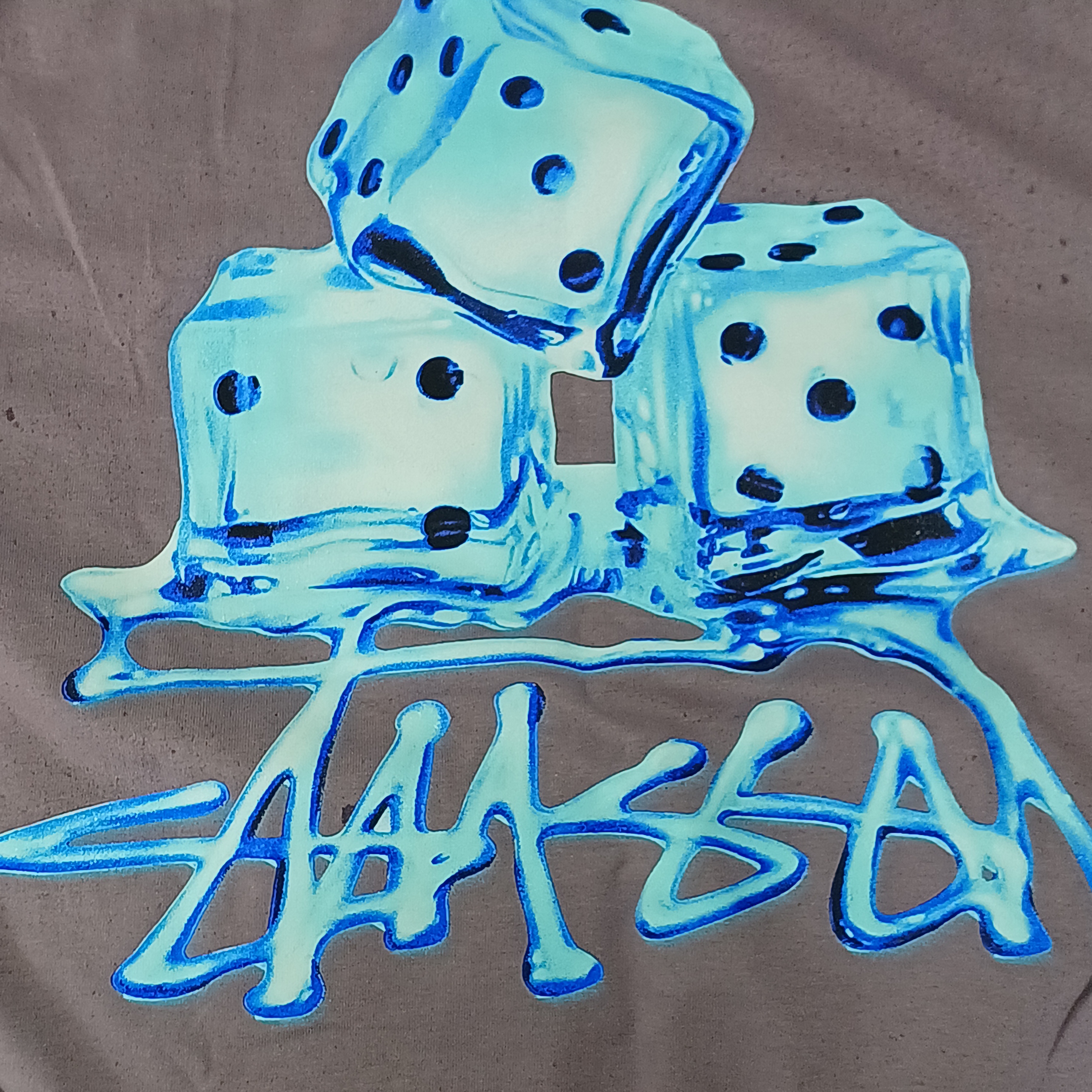 Stussy Melted T-Shirt Mauve 착용 스타일 - 1