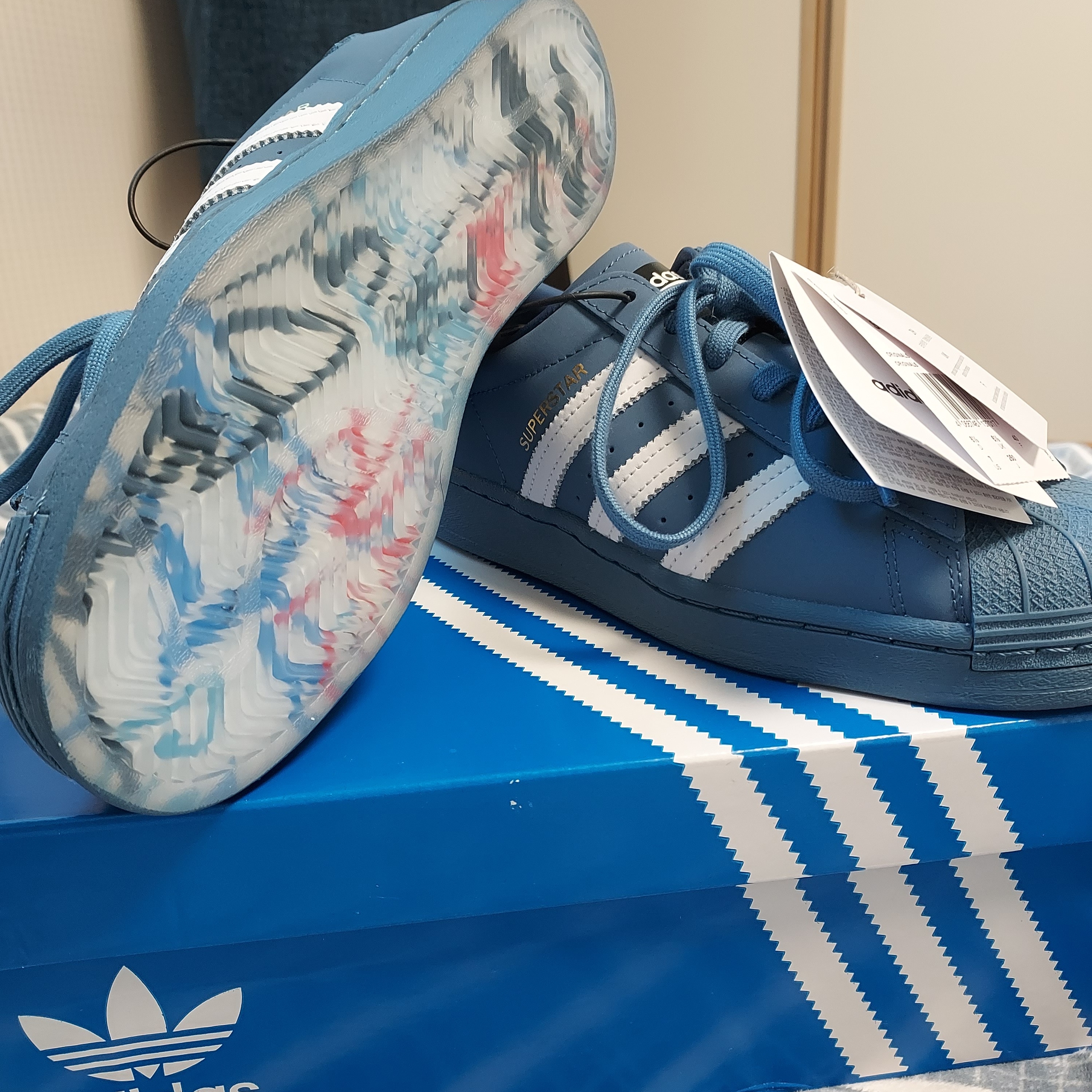 Adidas x Atmos x Daiki Tsuneta Superstar Altered Blue 착용 스타일