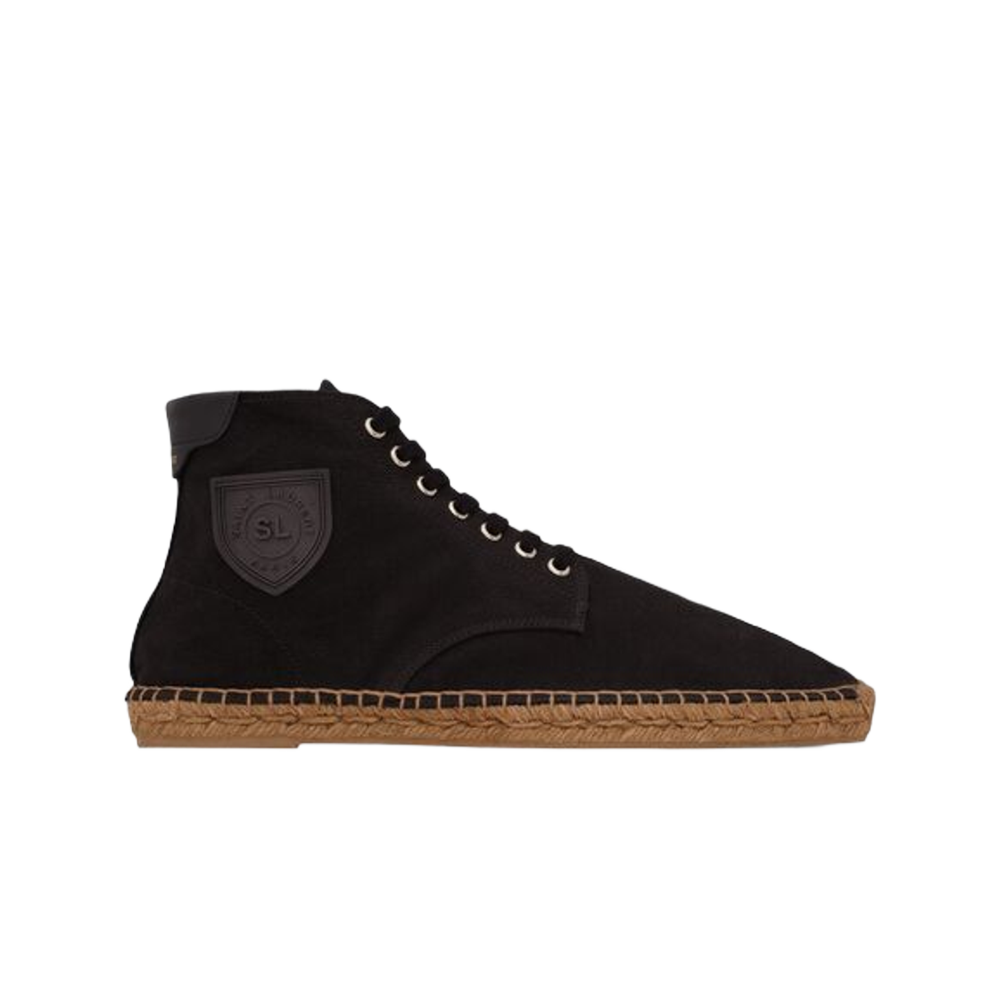 생로랑 다몬 하이탑 에스파드리유 캔버스 블랙(Saint Laurent Damon High-Top Espadrilles in Canvas Black) - 1
