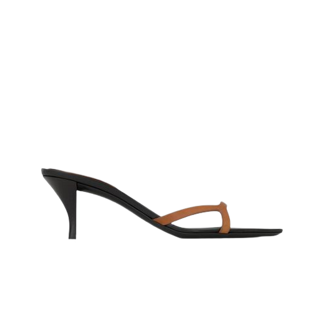 (W) 생로랑 카리아 힐 뮬 스무스 레더 쿼이오((W) Saint Laurent Carla Heeled Mules in Smooth Leather Cuoio) - 1