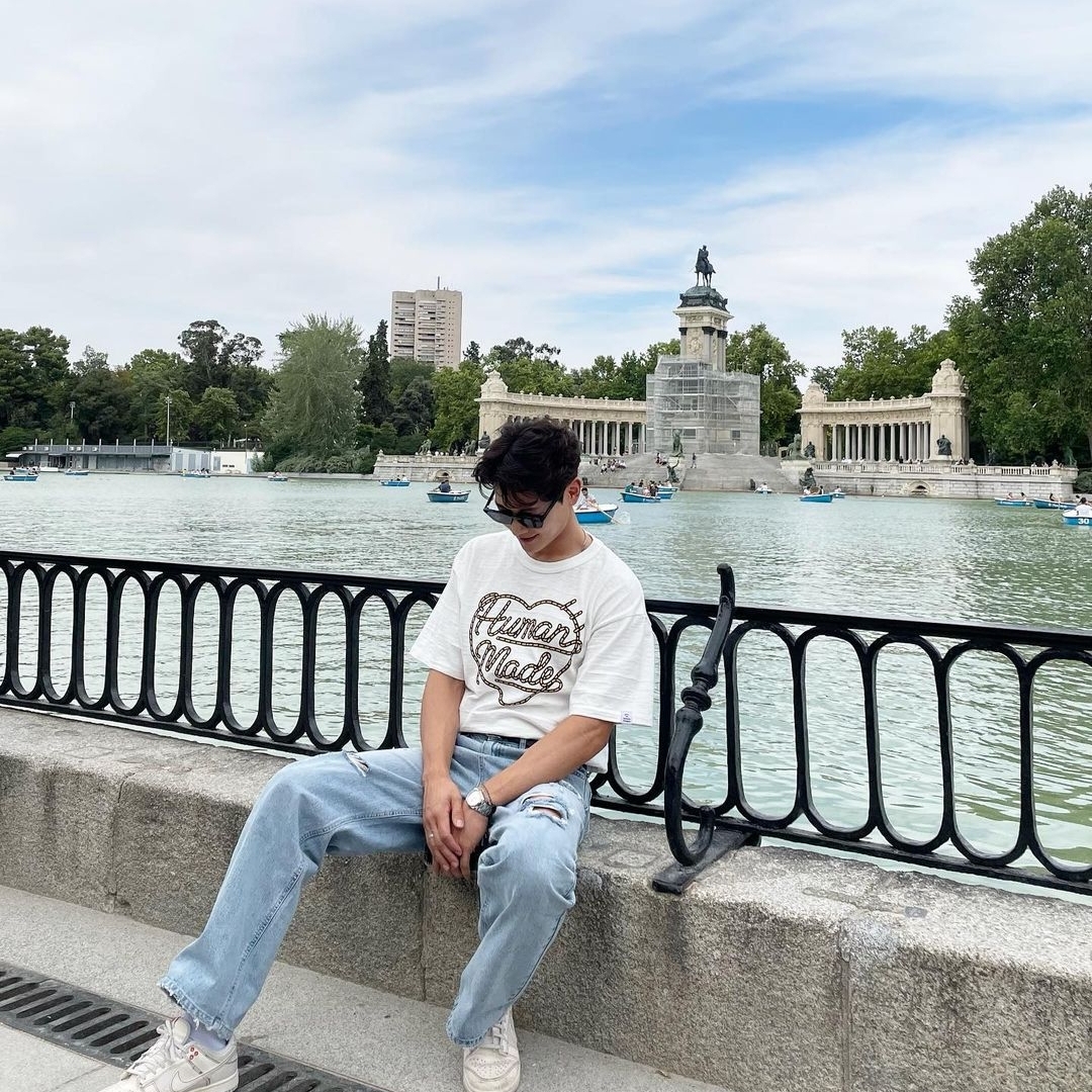 Human Made Graphic T-Shirt #01 White 착용 스타일 - 1