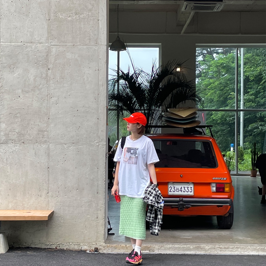 Supreme Washed Chino Twill Camp Cap Orange - 22FW, Asics x Andersson Bell Gel-Sonoma 15-50 Bright Rose Evergreen 착용 스타일 - 3
