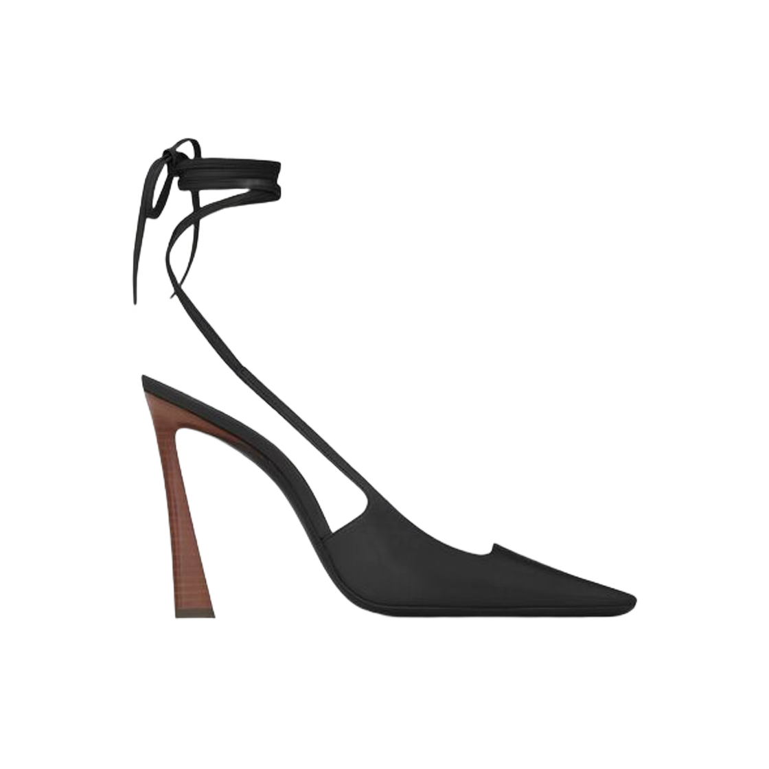 (W) 생로랑 블레이드 슬링백 펌프 스무스 레더 블랙((W) Saint Laurent Blade Slingback Pumps in Smooth Leather Black) - 1