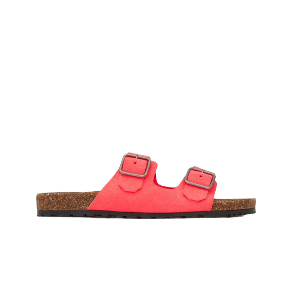 (W) 생로랑 지미 플랫 샌들 스웨이드 로즈 플루오((W) Saint Laurent Jimmy Flat Sandals in Suede Rose Fluo) - 1