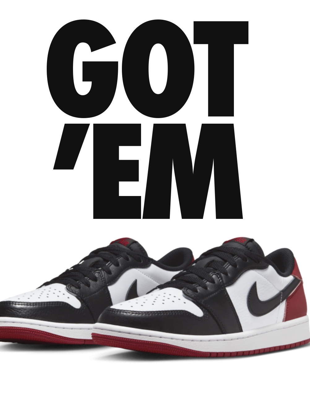 Jordan 1 Retro Low OG Black Toe 착용 스타일