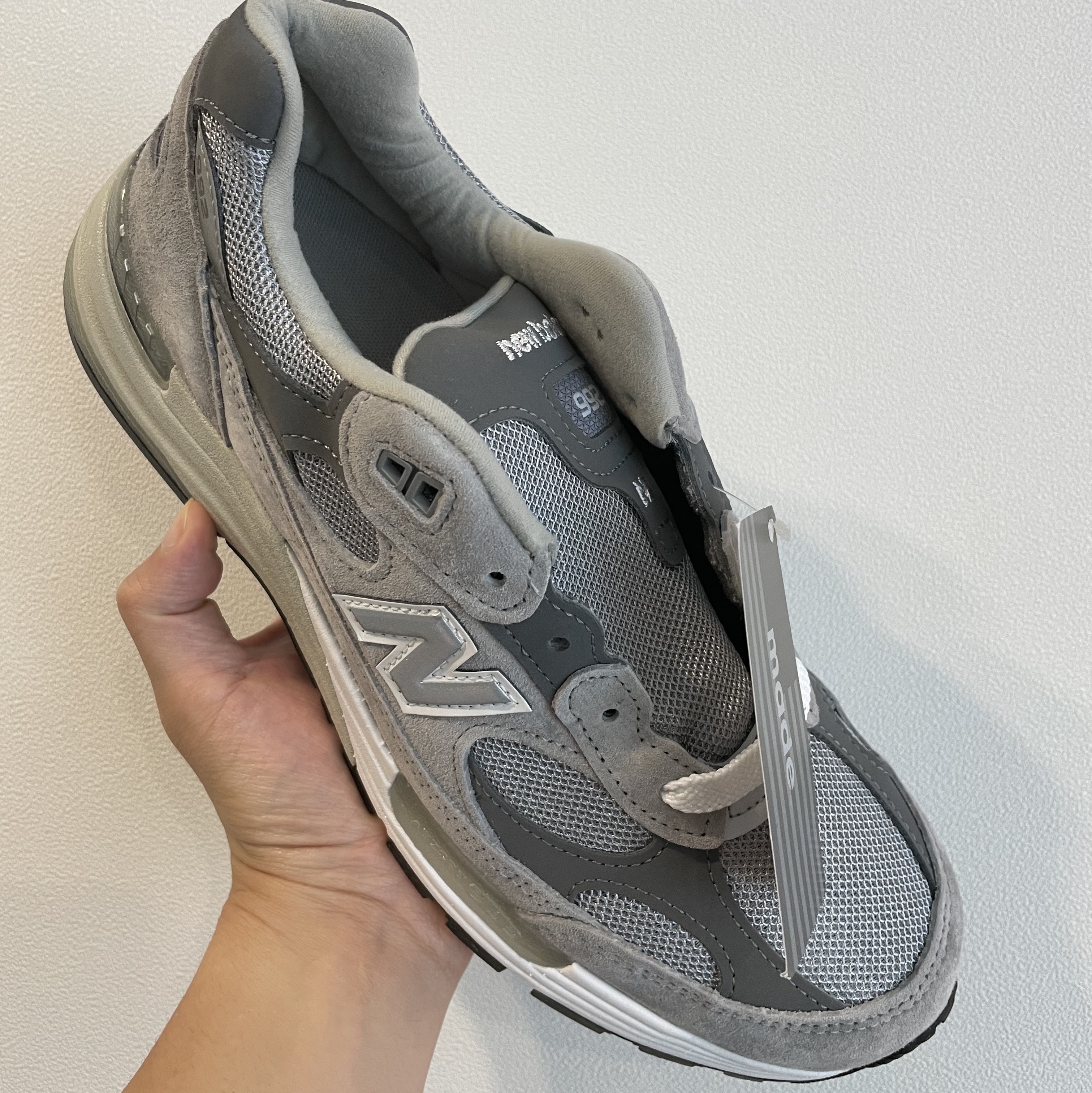 New Balance 992 Made in USA Grey - D Standard 착용 스타일 - 2