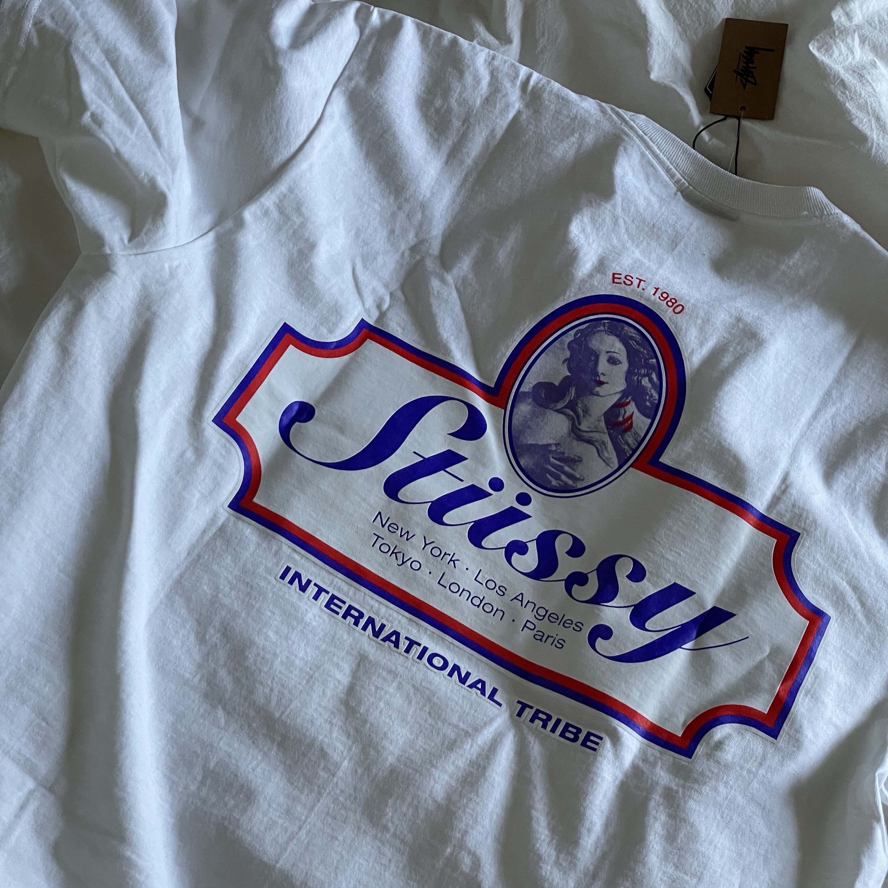 Stussy Authentic T-Shirt White 착용 스타일